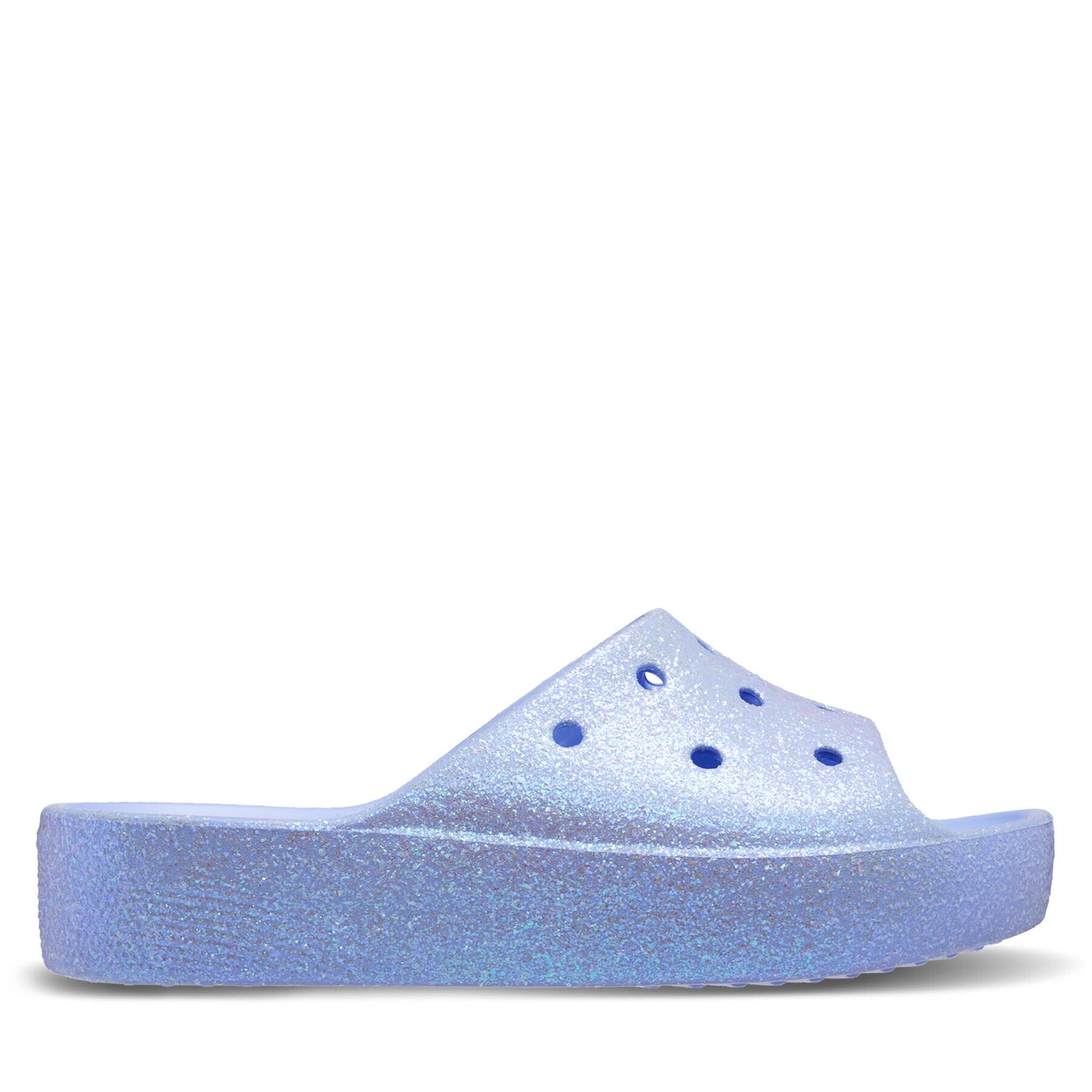 Crocs Natikači Classic Platform Glitter Slide 208233 Modra - Pepit.si