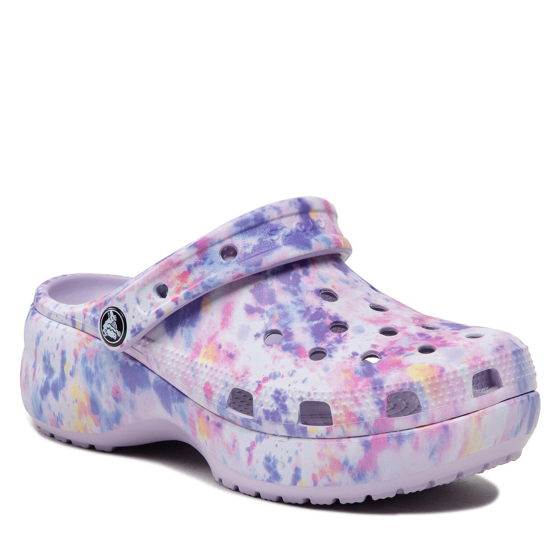 Crocs Natikači Classic Platform Tie Dye Graph Clgw 207151 Vijolična - Pepit.si