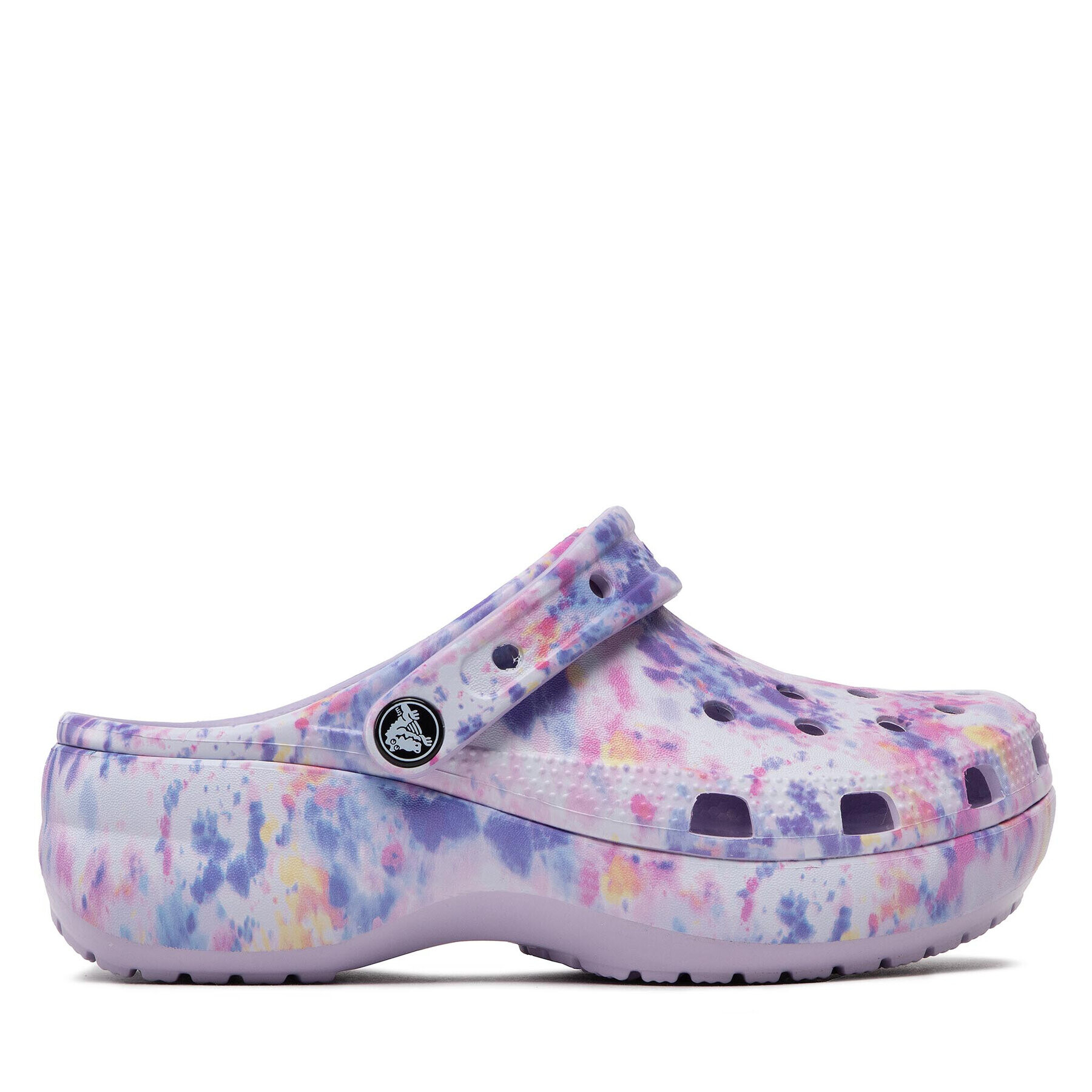 Crocs Natikači Classic Platform Tie Dye Graph Clgw 207151 Vijolična - Pepit.si