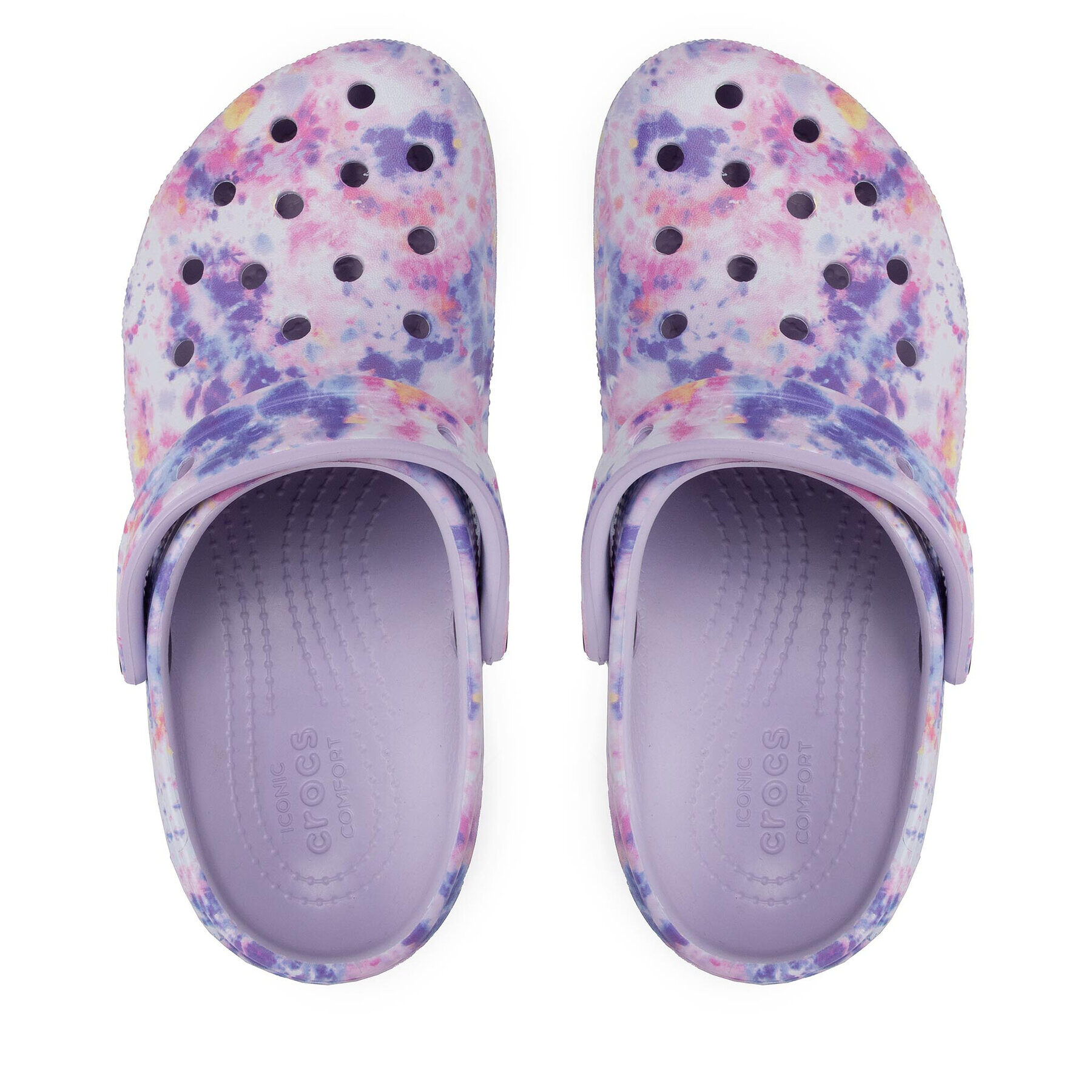 Crocs Natikači Classic Platform Tie Dye Graph Clgw 207151 Vijolična - Pepit.si