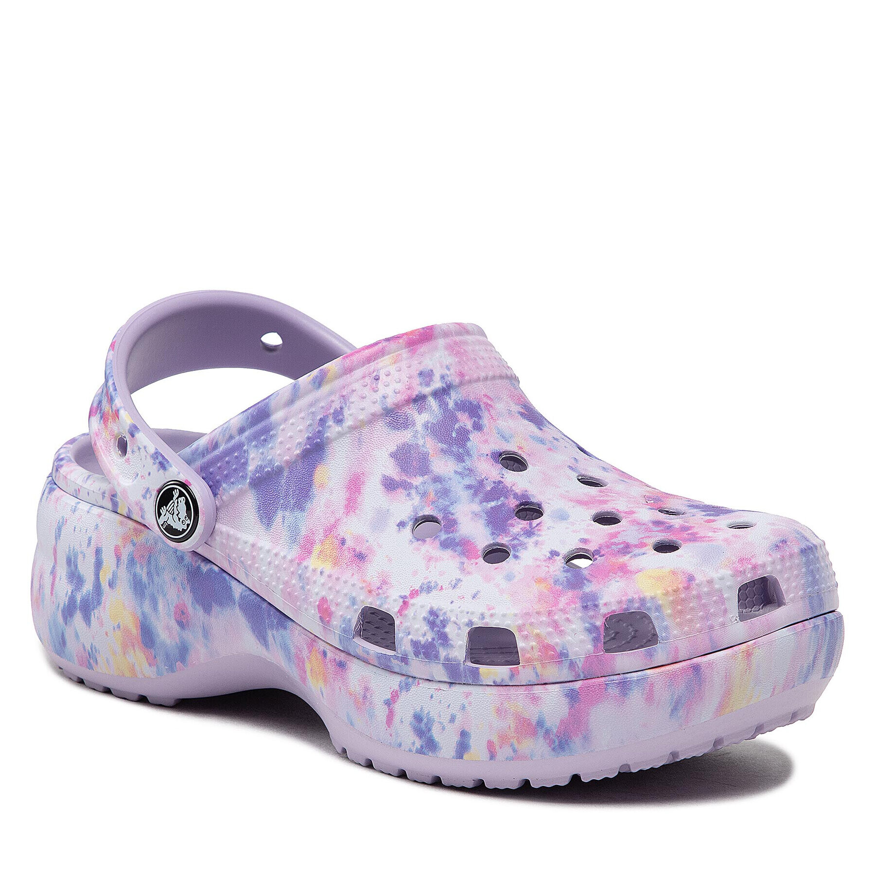 Crocs Natikači Classic Platform Tie Dye Graph Clgw 207151 Vijolična - Pepit.si