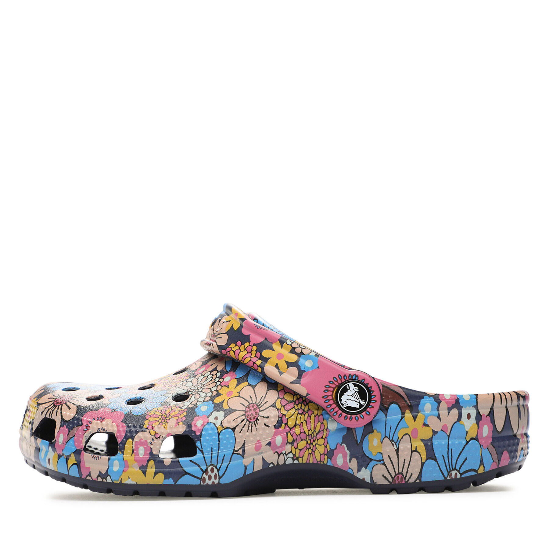 Crocs Natikači Classic Retro Floral Clog 208954 Mornarsko modra - Pepit.si