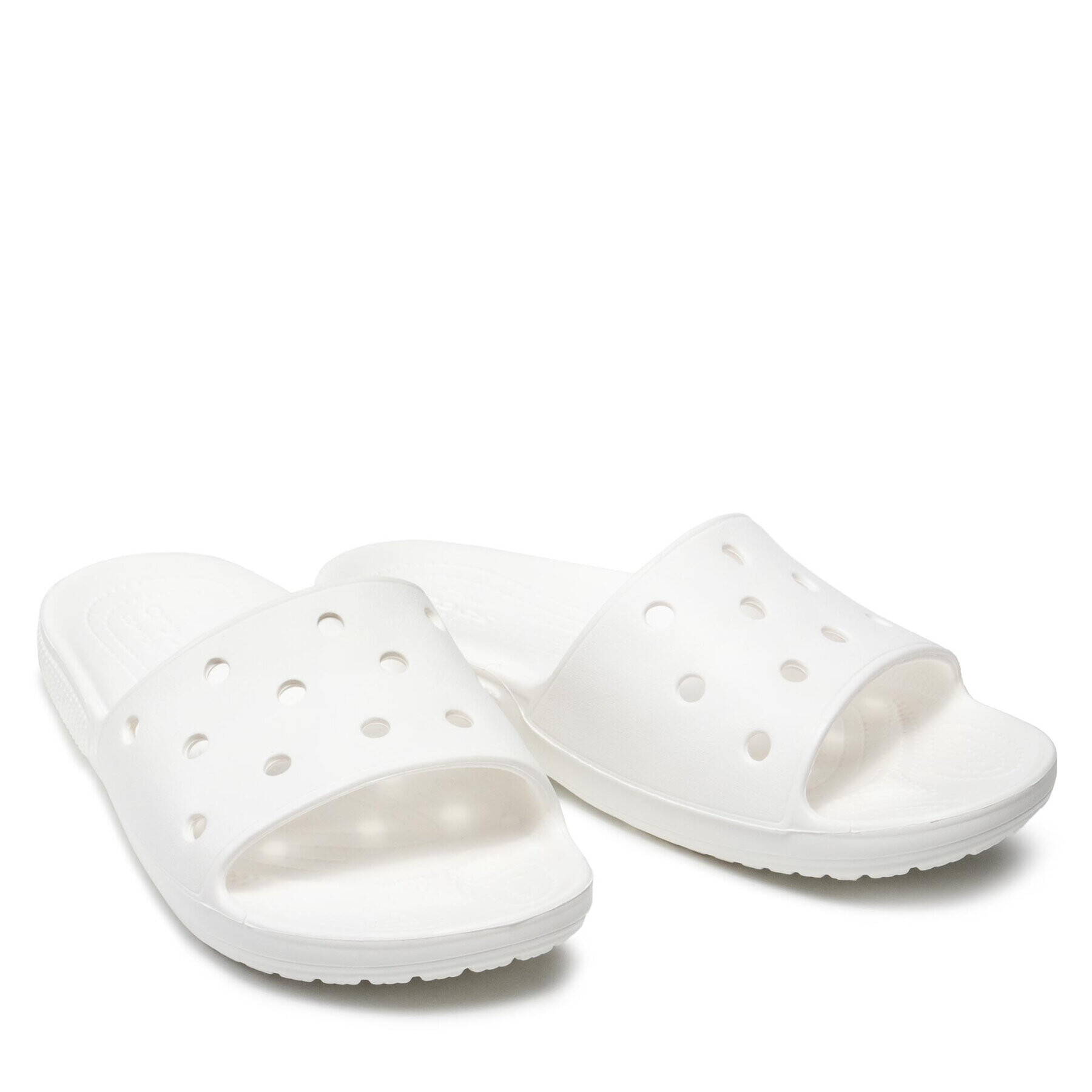 Crocs Natikači Classic Slide 206121 Bela - Pepit.si