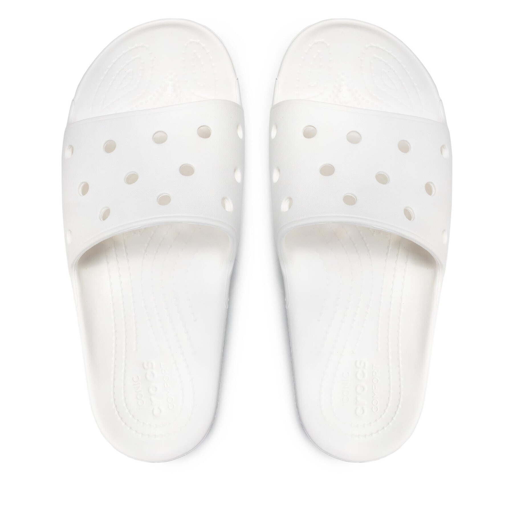 Crocs Natikači Classic Slide 206121 Bela - Pepit.si