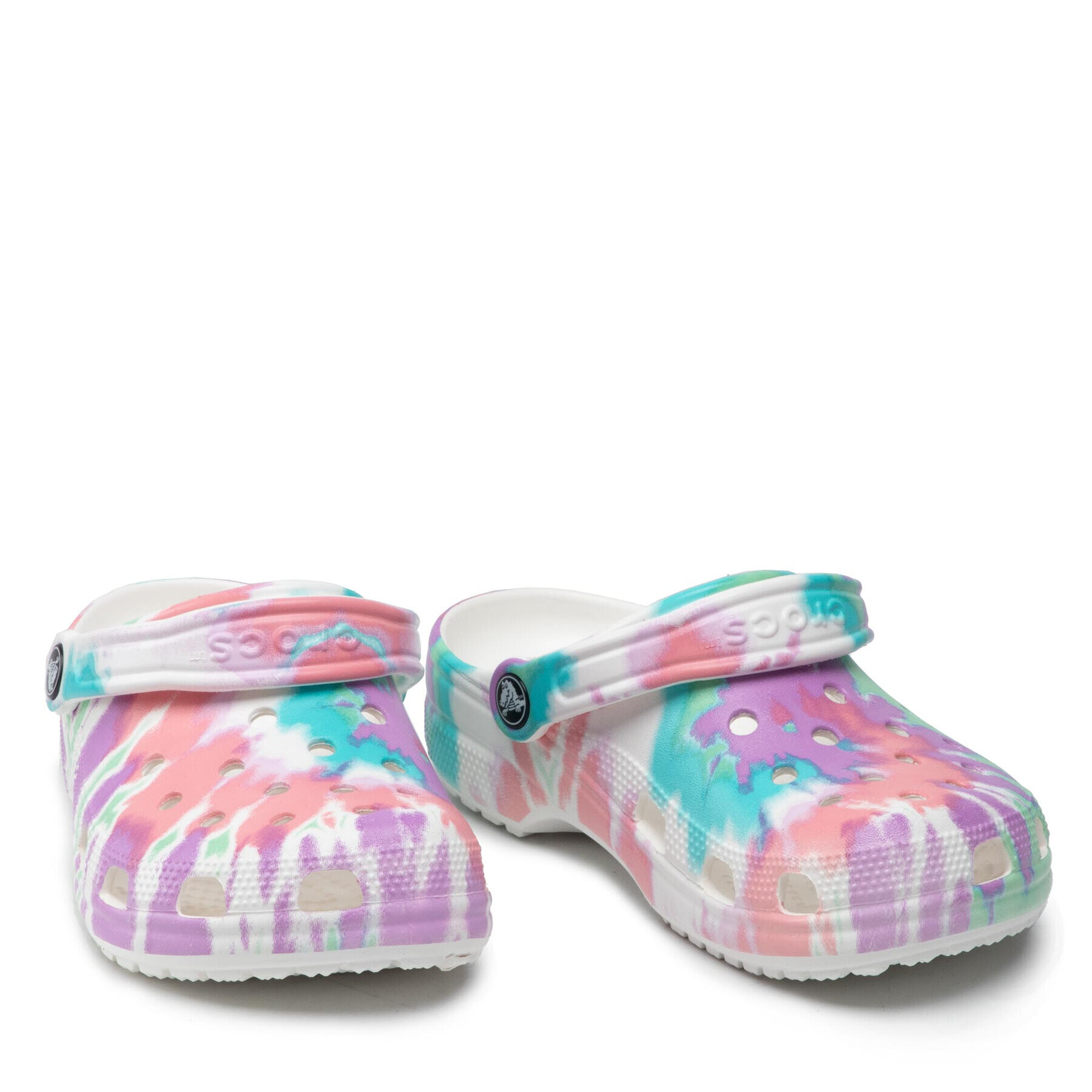 Crocs Natikači Classic Tie Dye Graphic Clog 205453 Roza - Pepit.si