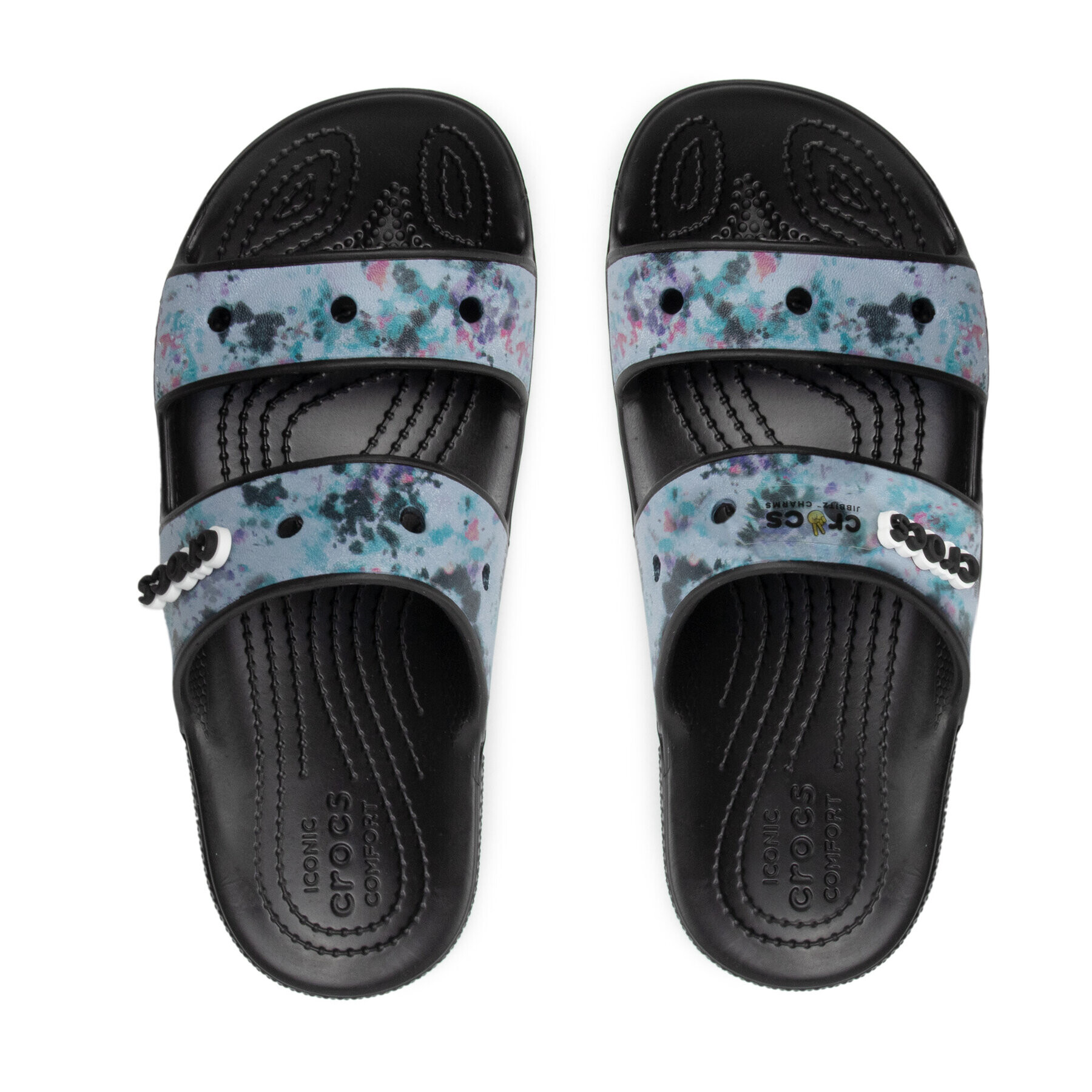 Crocs Natikači Classic Tiedye 207283 Črna - Pepit.si