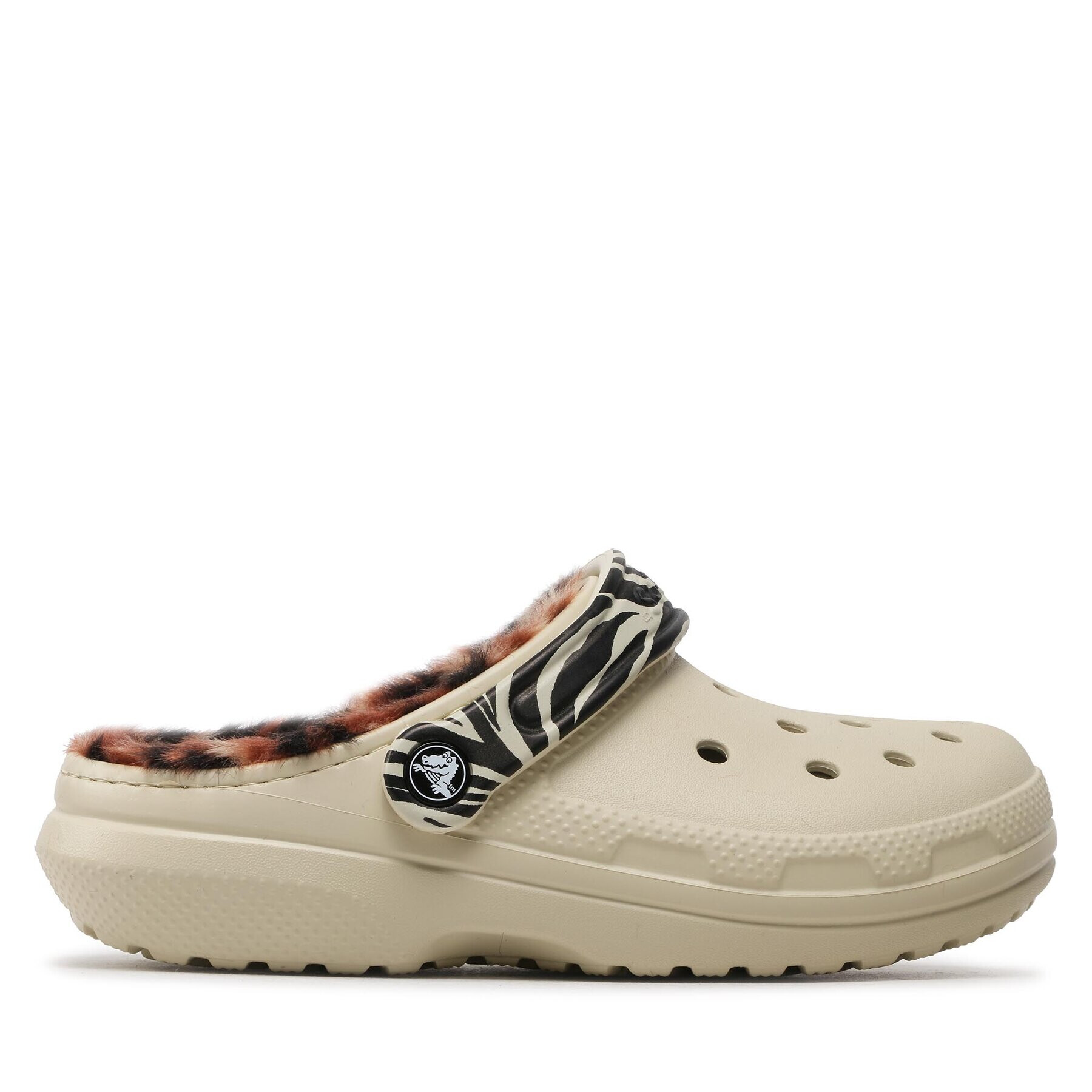 Crocs Natikači Classiclined Animalremixclog 207842 Bež - Pepit.si