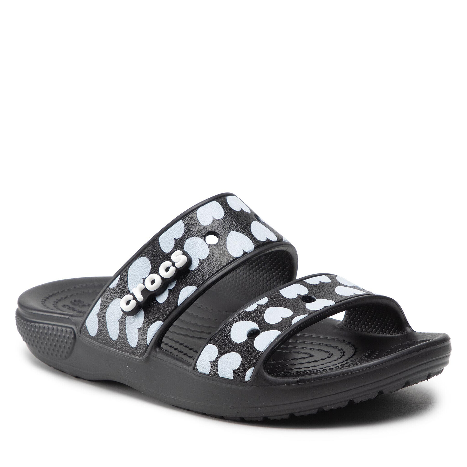 Crocs Natikači Classics Heartprint Sandal 207680 Črna - Pepit.si