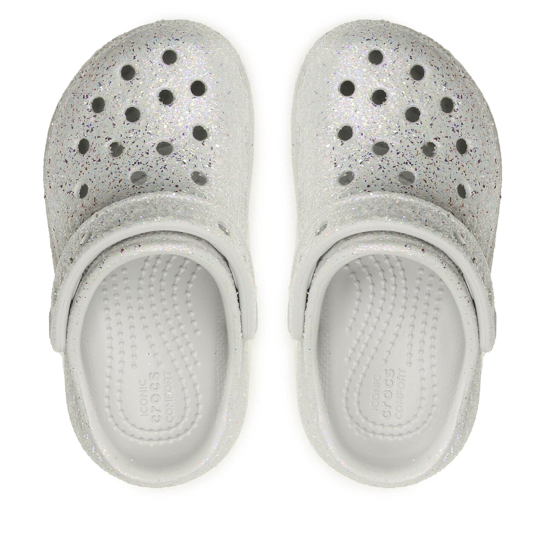 Crocs Natikači Cls Glitter Cutie Cgk 207834 Siva - Pepit.si