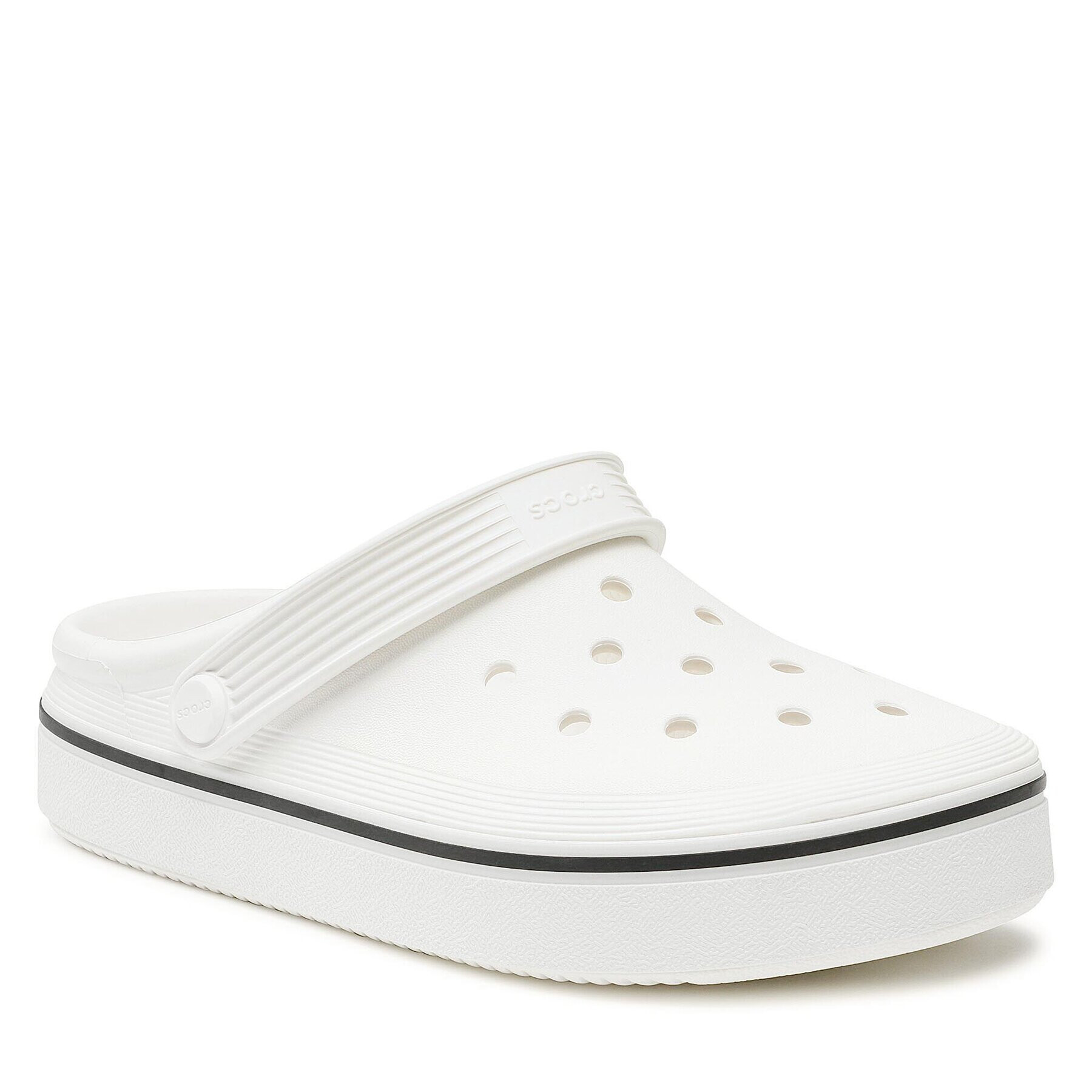 Crocs Natikači Crocband Clean Clog 208371 Bela - Pepit.si