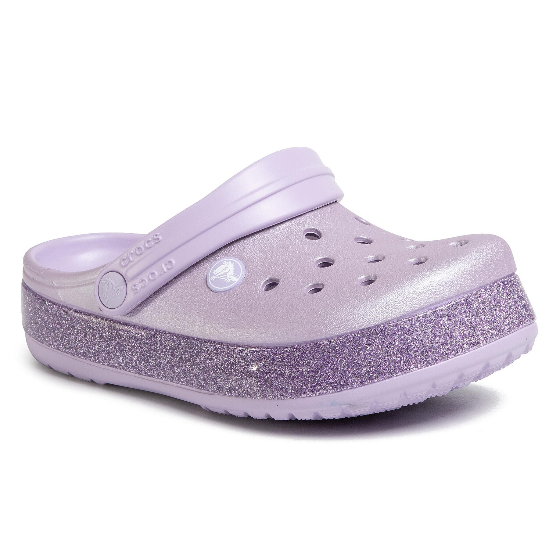 Crocs Natikači Crocband Glitter Clog K 205936 Vijolična - Pepit.si