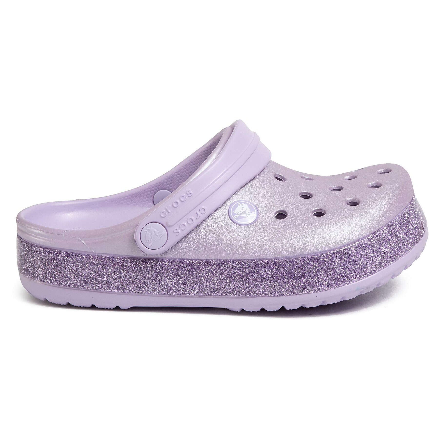 Crocs Natikači Crocband Glitter Clog K 205936 Vijolična - Pepit.si