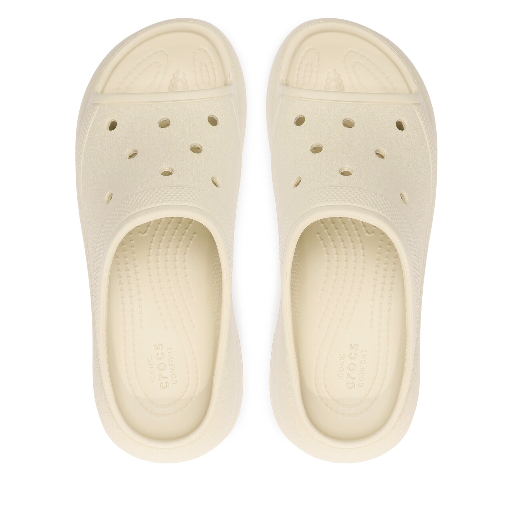 Crocs Natikači Crush Slide 208731 Bež - Pepit.si