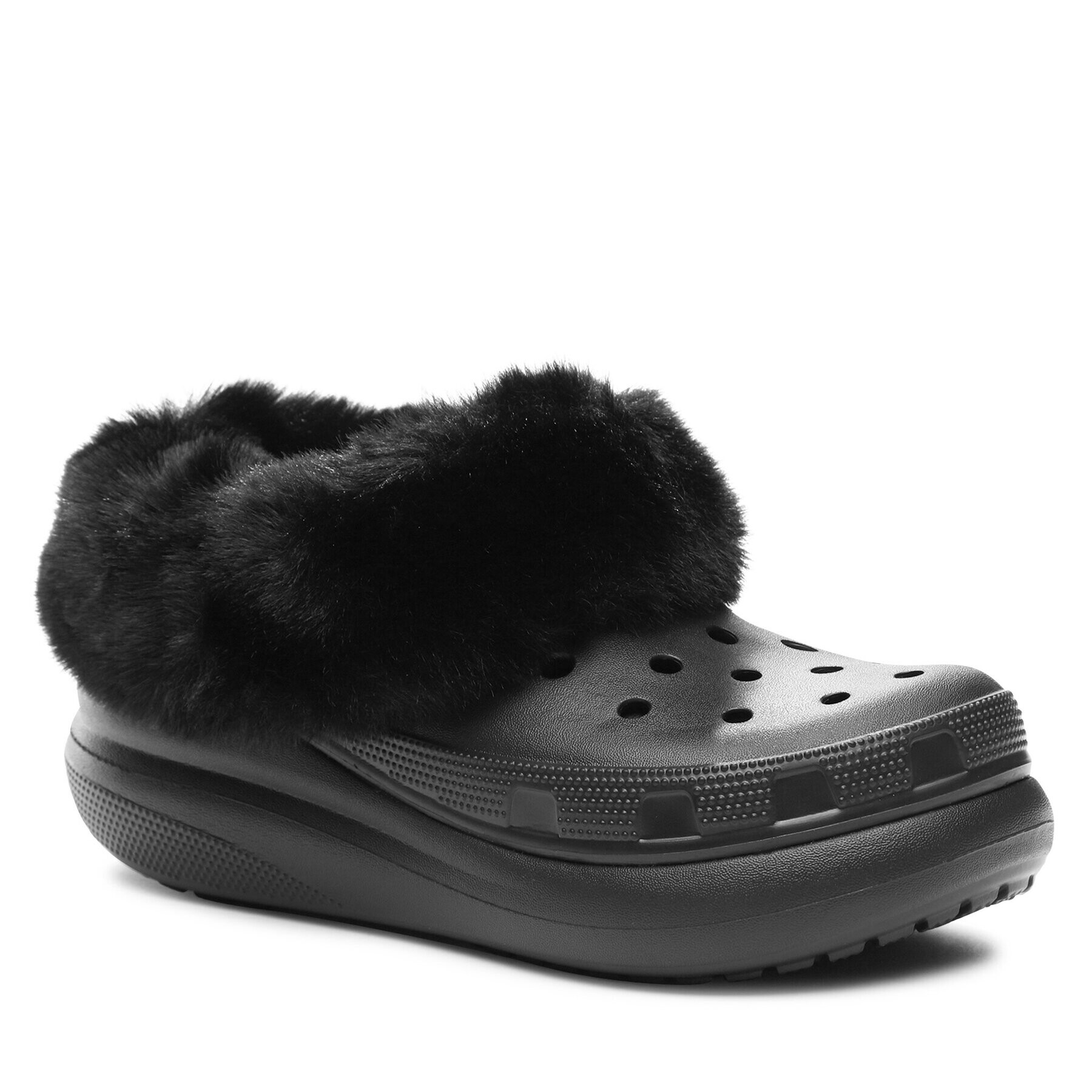 Crocs Natikači Furever Crush Clog 208446 Črna - Pepit.si