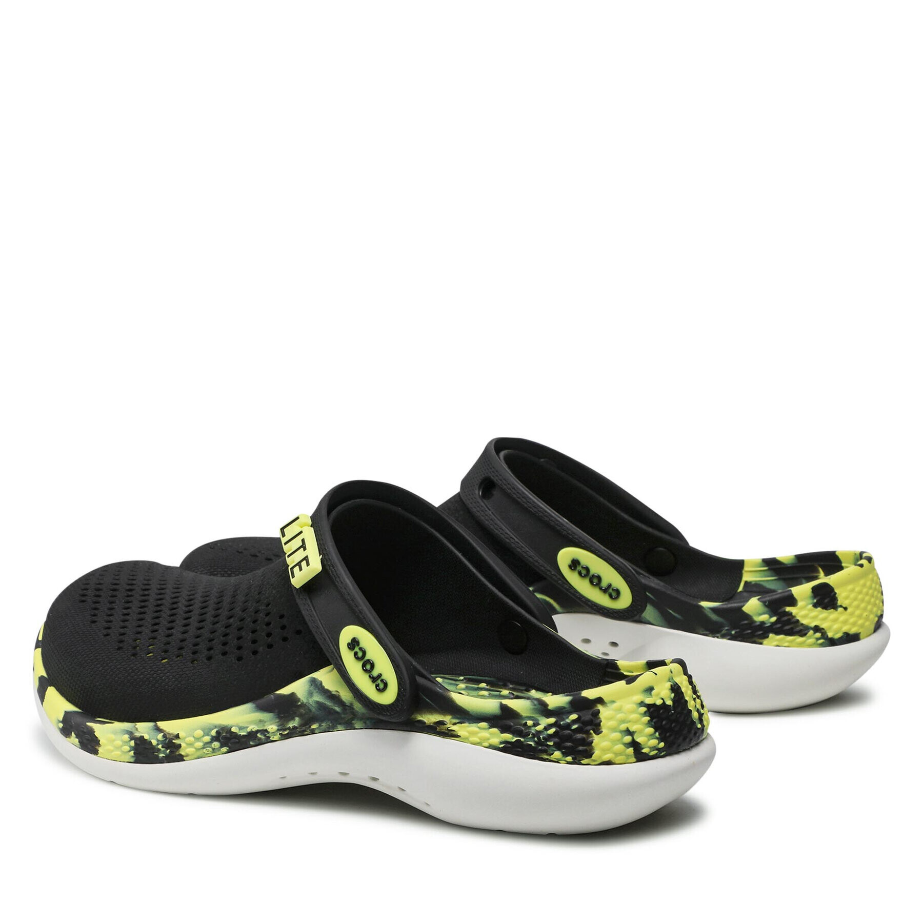 Crocs Natikači Literide 360 Marbled 207634 Črna - Pepit.si