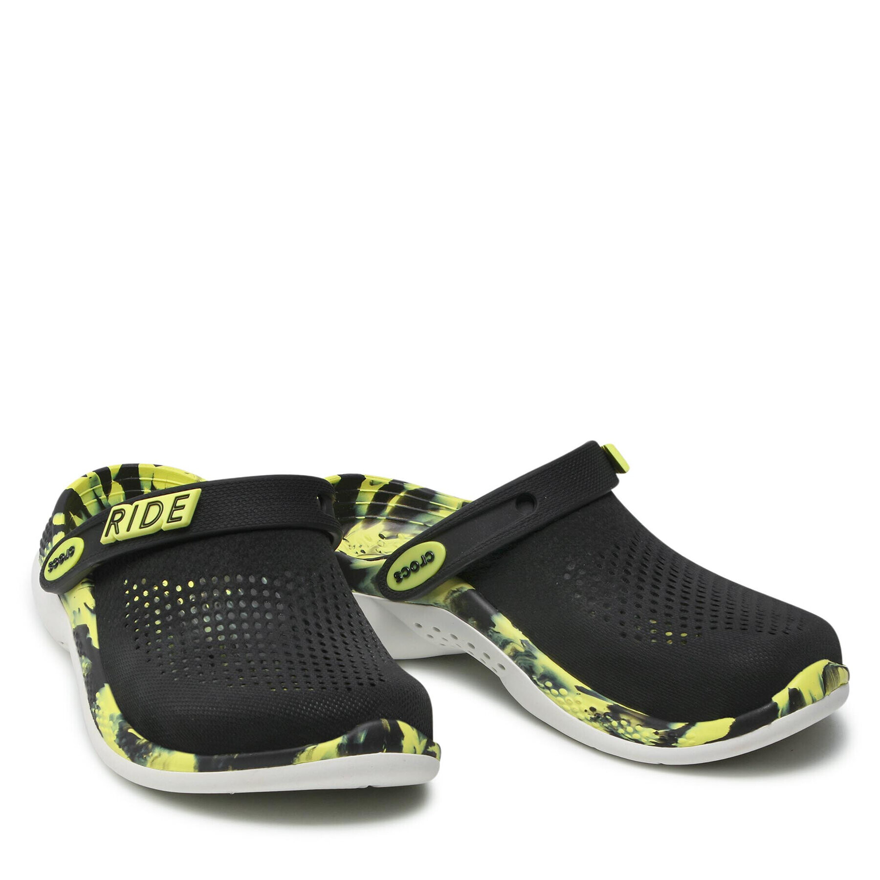 Crocs Natikači Literide 360 Marbled 207634 Črna - Pepit.si