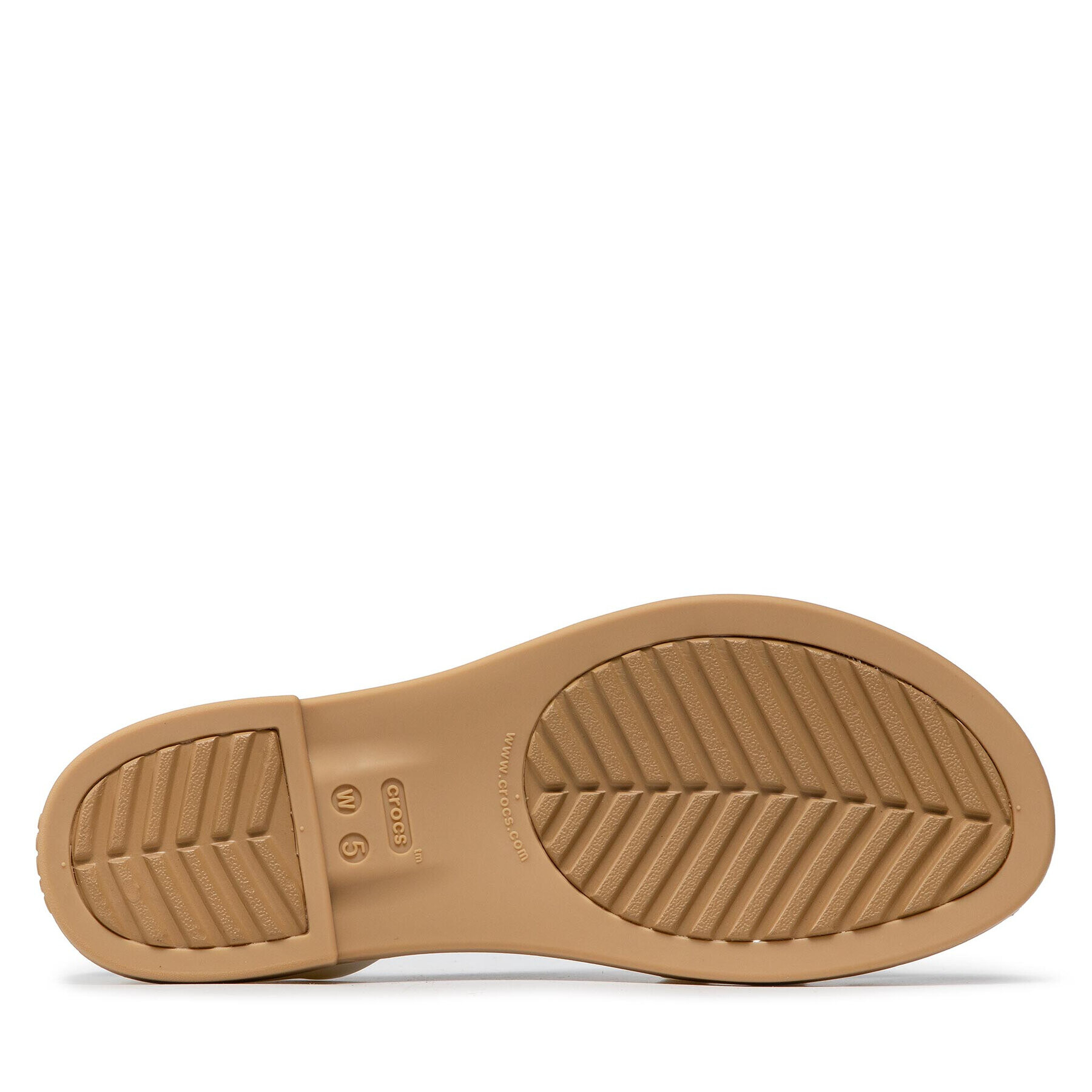 Crocs Sandali Tulum Open Flat W 206109 Bela - Pepit.si