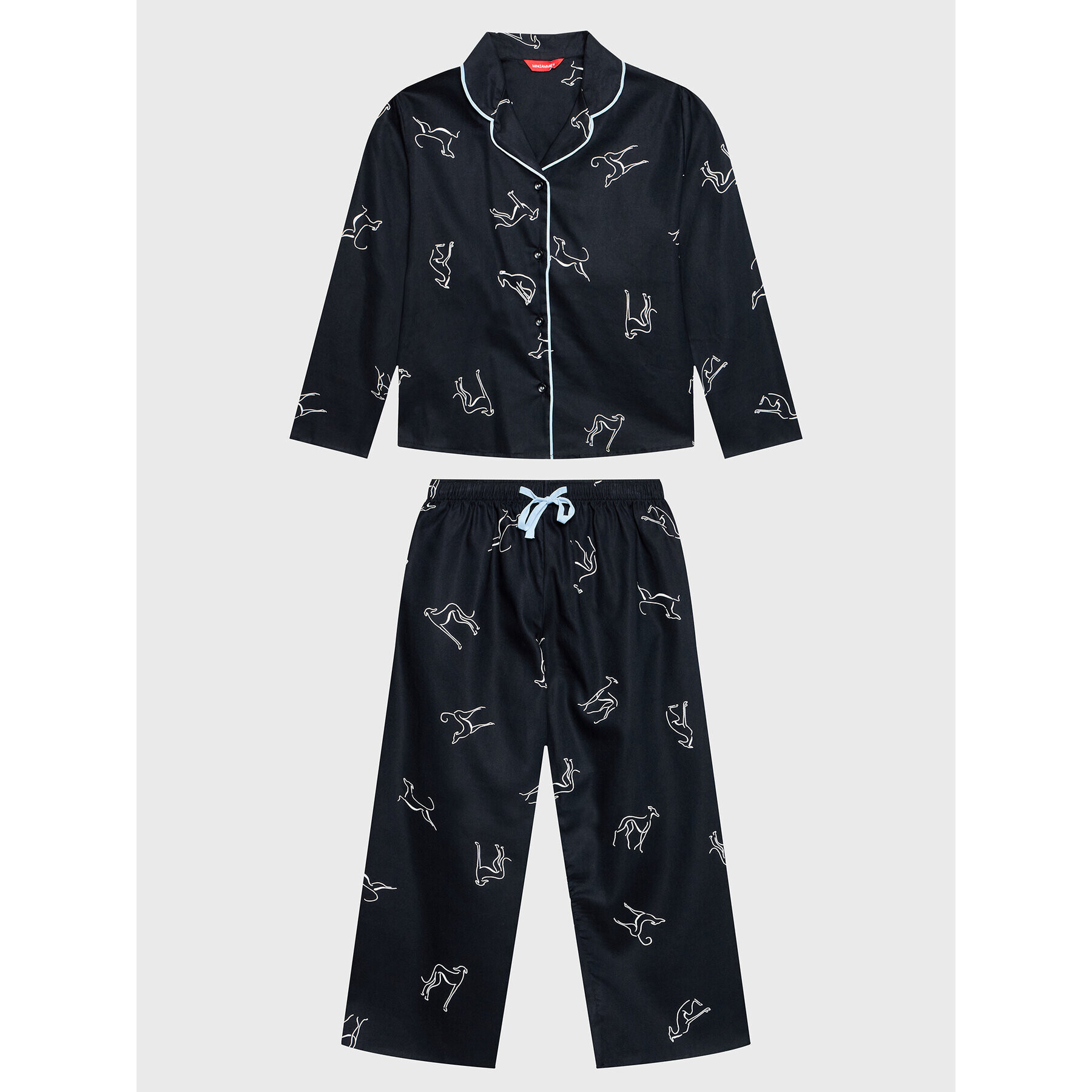 Cyberjammies Pižama Beth 5923 Črna Relaxed Fit - Pepit.si