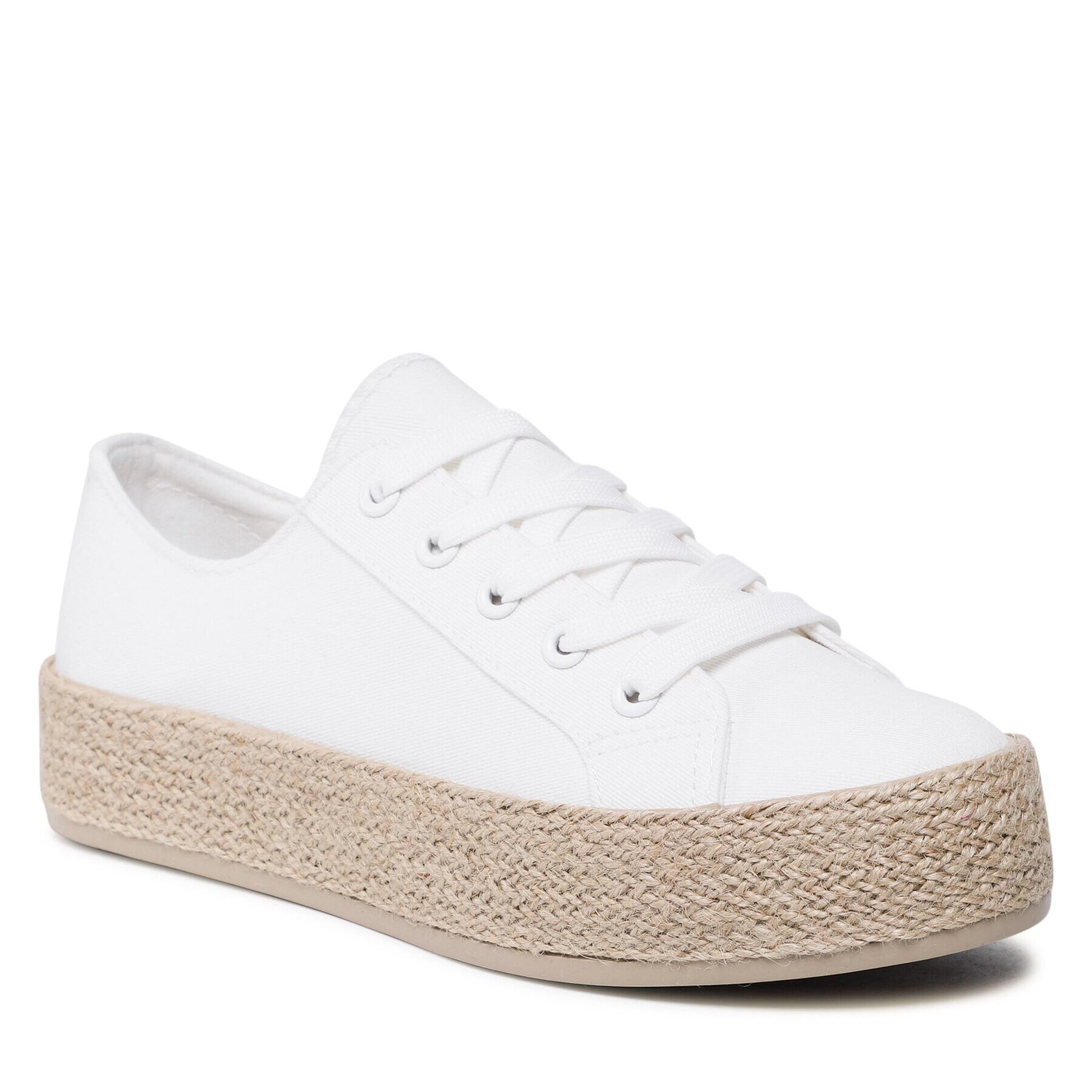 DeeZee Espadrile WS19130-3 Bela - Pepit.si