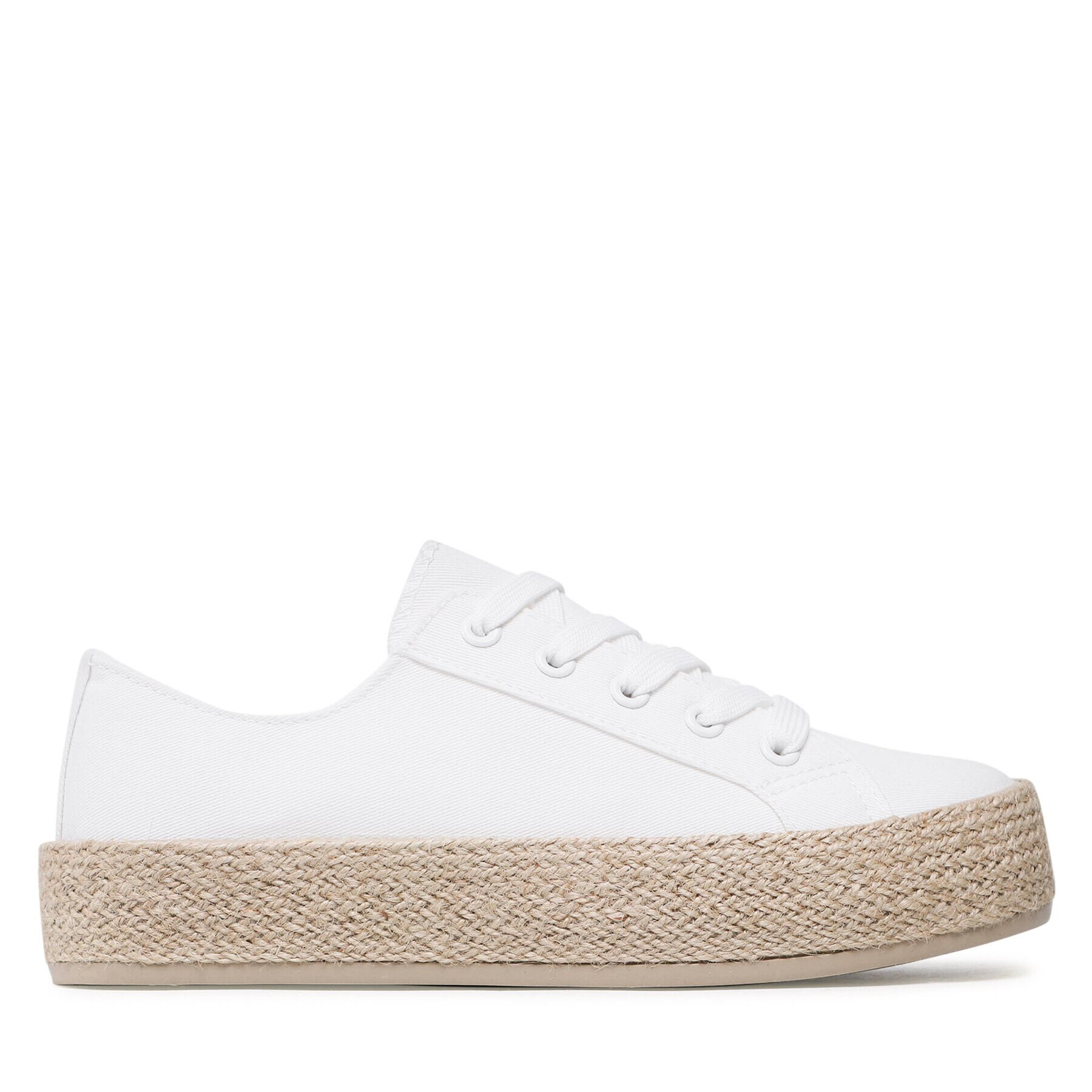 DeeZee Espadrile WS19130-3 Bela - Pepit.si