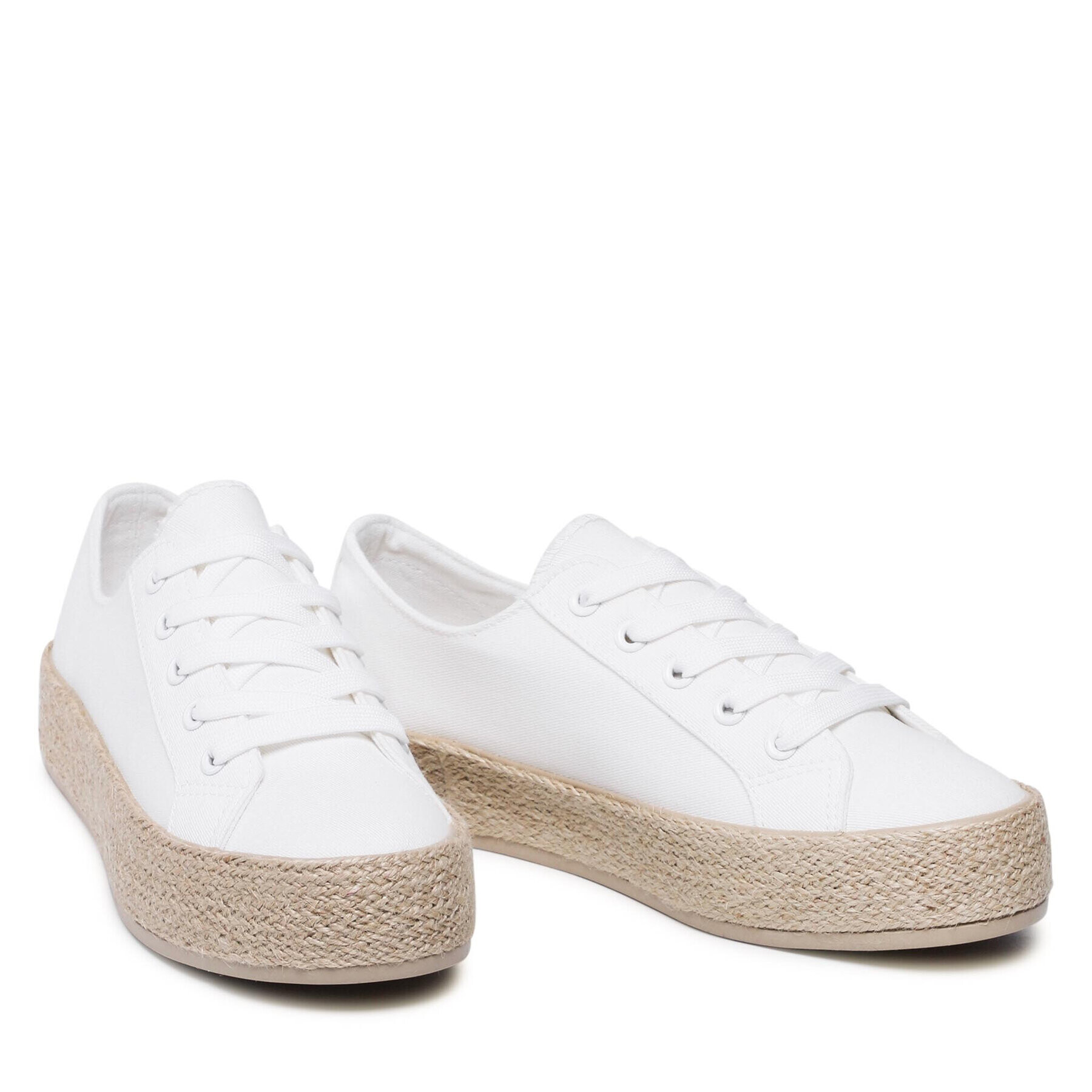 DeeZee Espadrile WS19130-3 Bela - Pepit.si