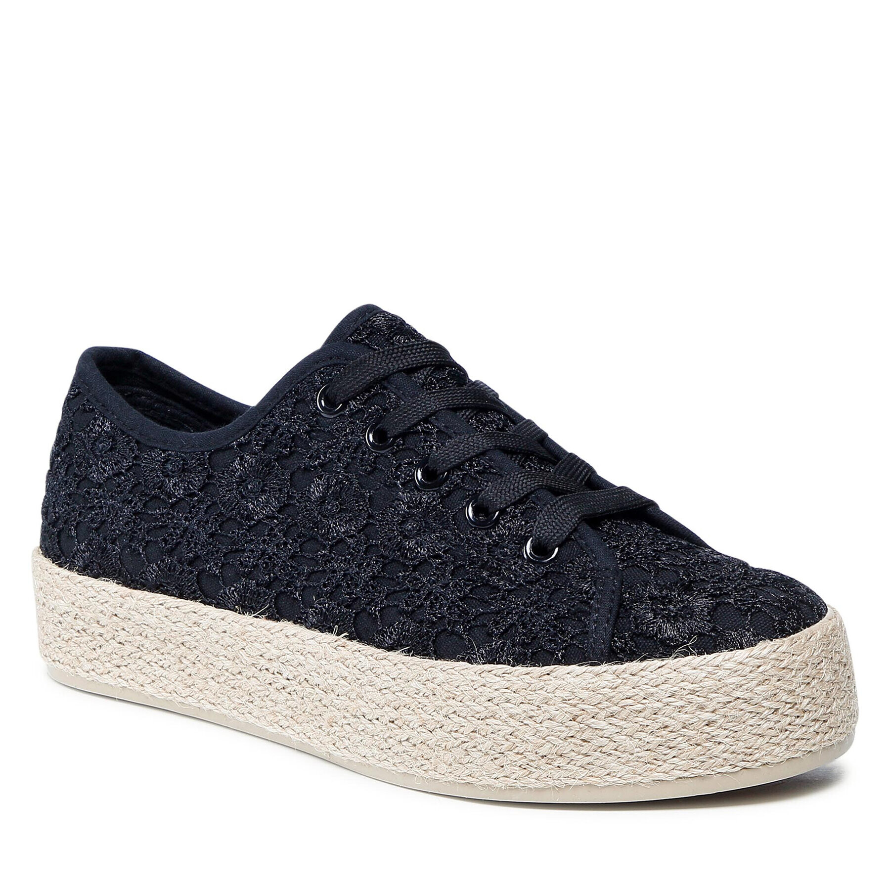 DeeZee Espadrile WSK1576-14 Črna - Pepit.si