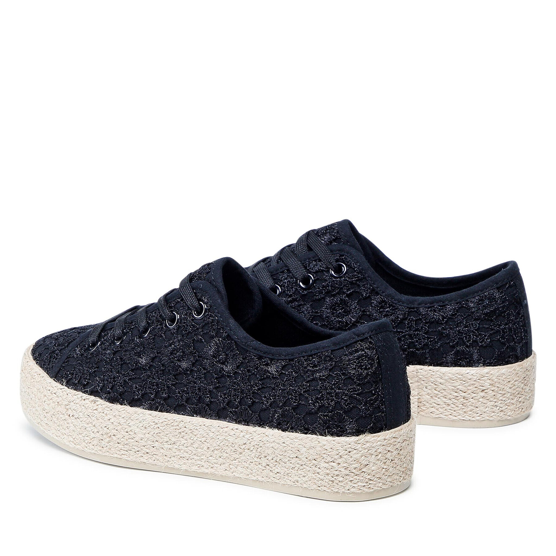 DeeZee Espadrile WSK1576-14 Črna - Pepit.si