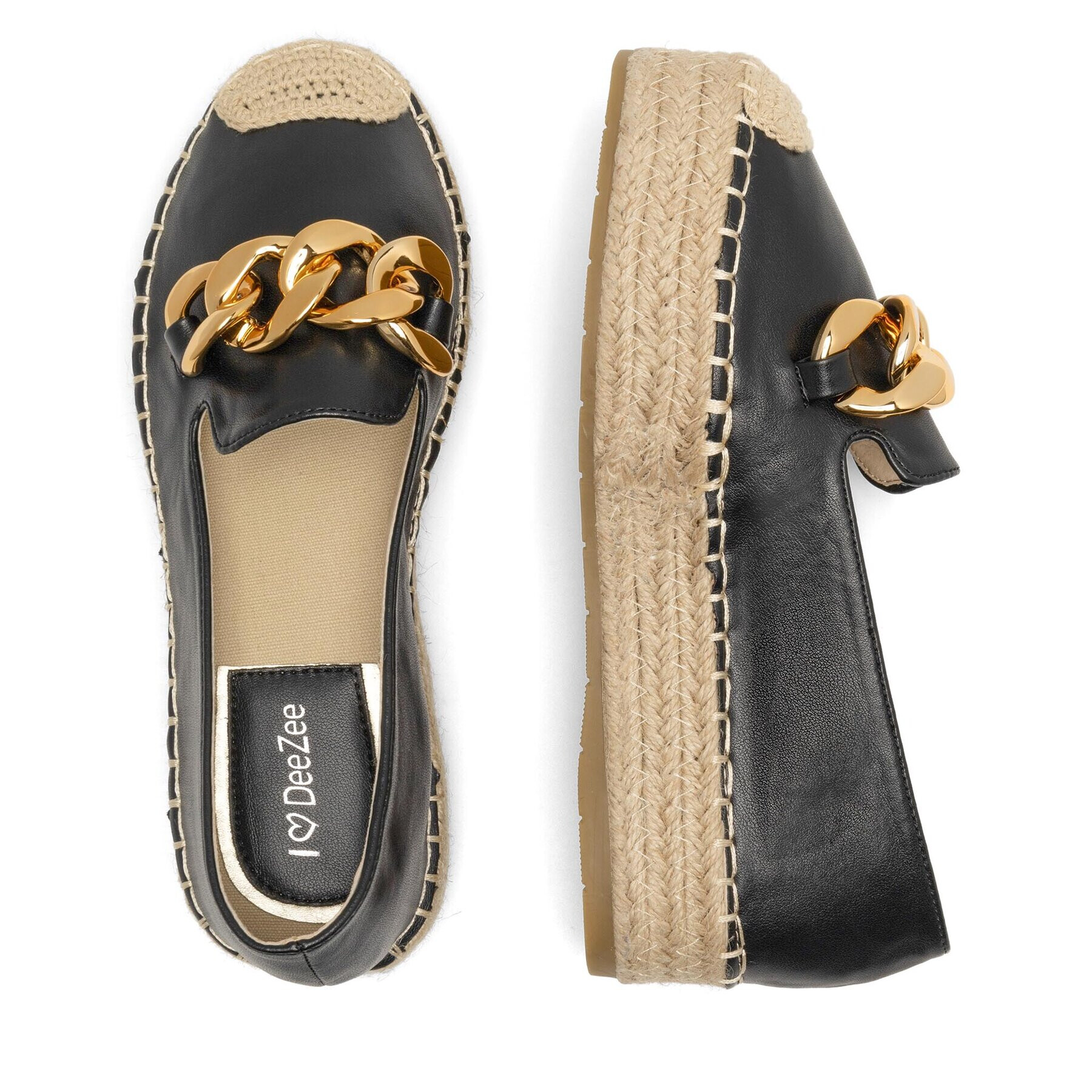 DeeZee Espadrile WSS20375-27 Črna - Pepit.si