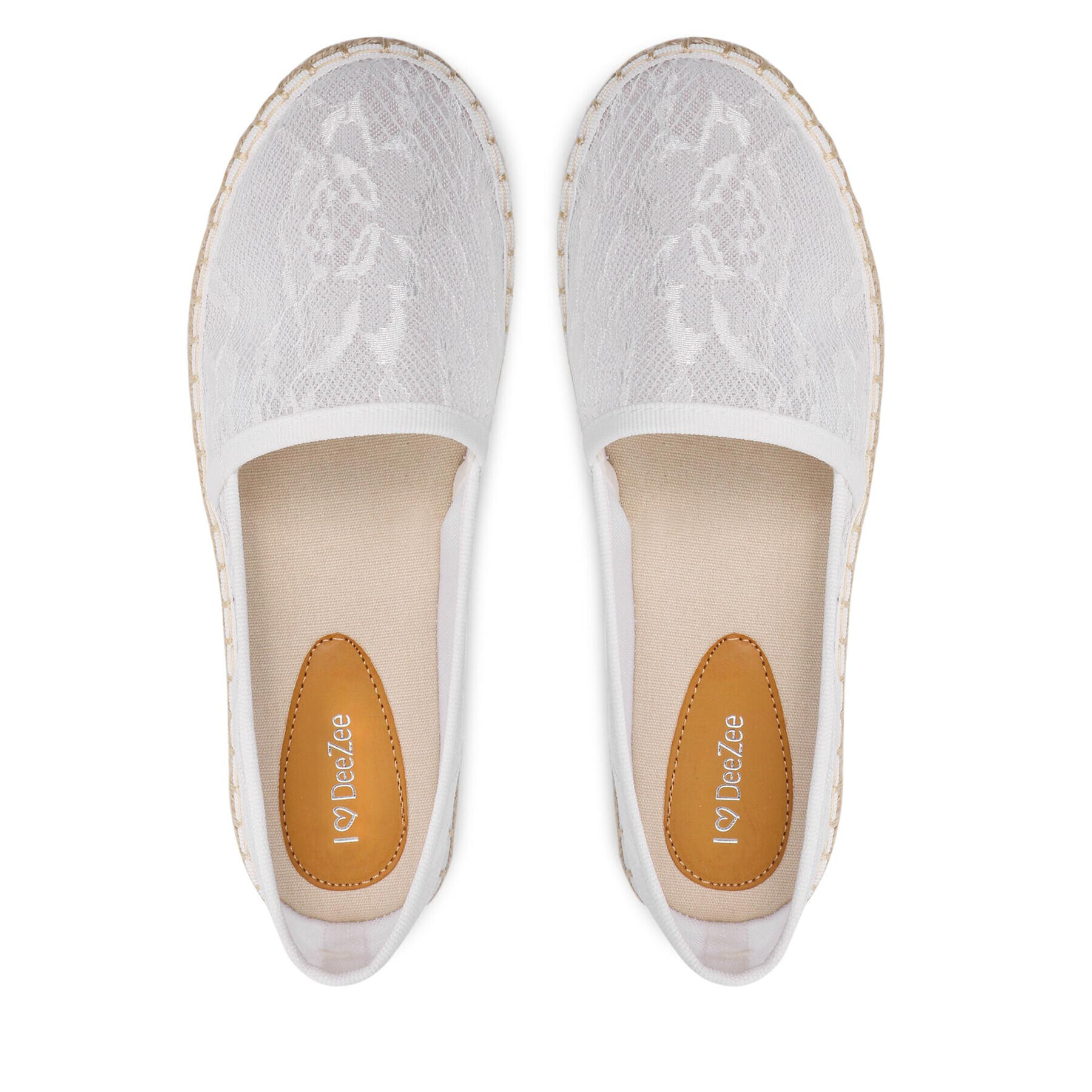 DeeZee Espadrile WSS20375-50 Bela - Pepit.si