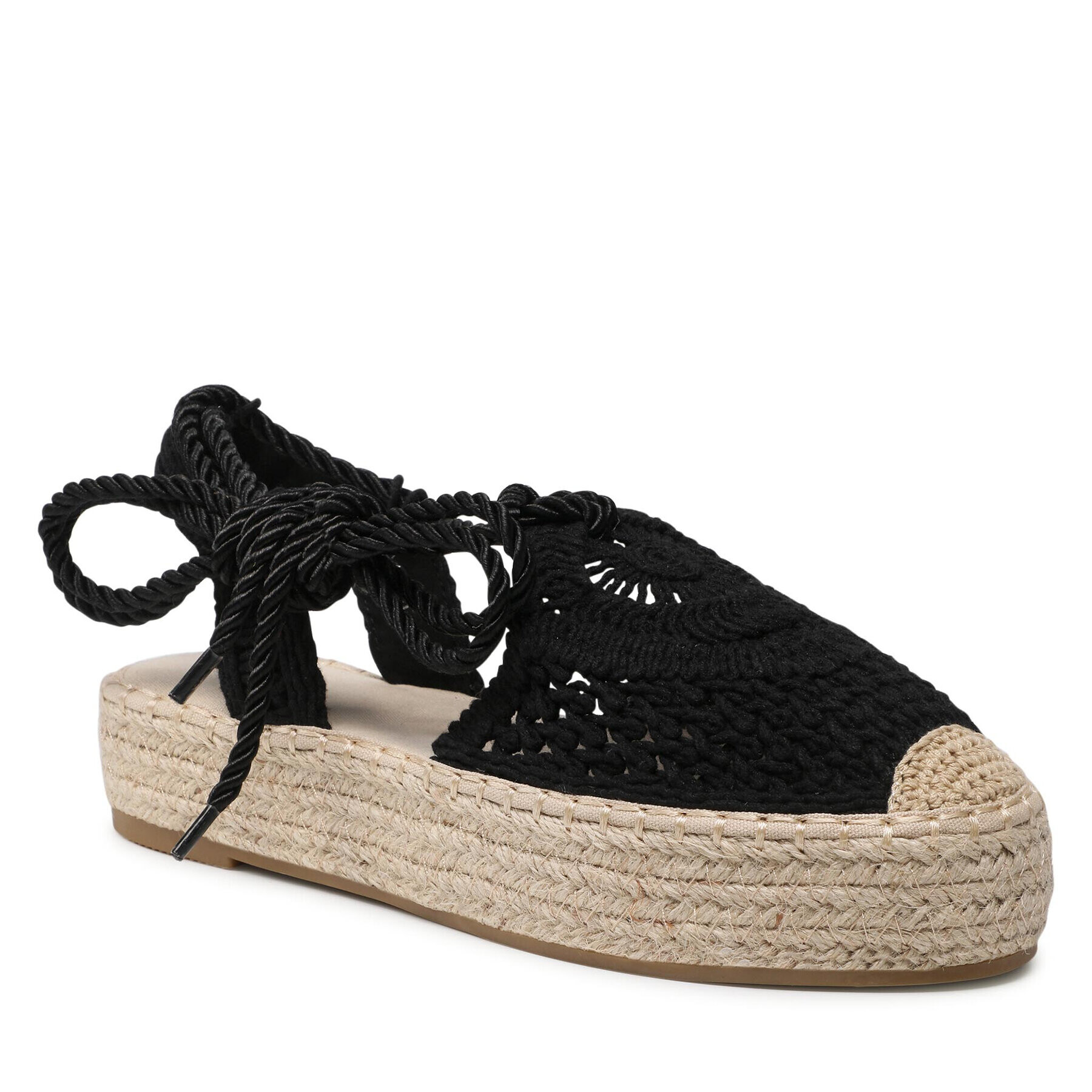 DeeZee Espadrile WSS990-116 Črna - Pepit.si