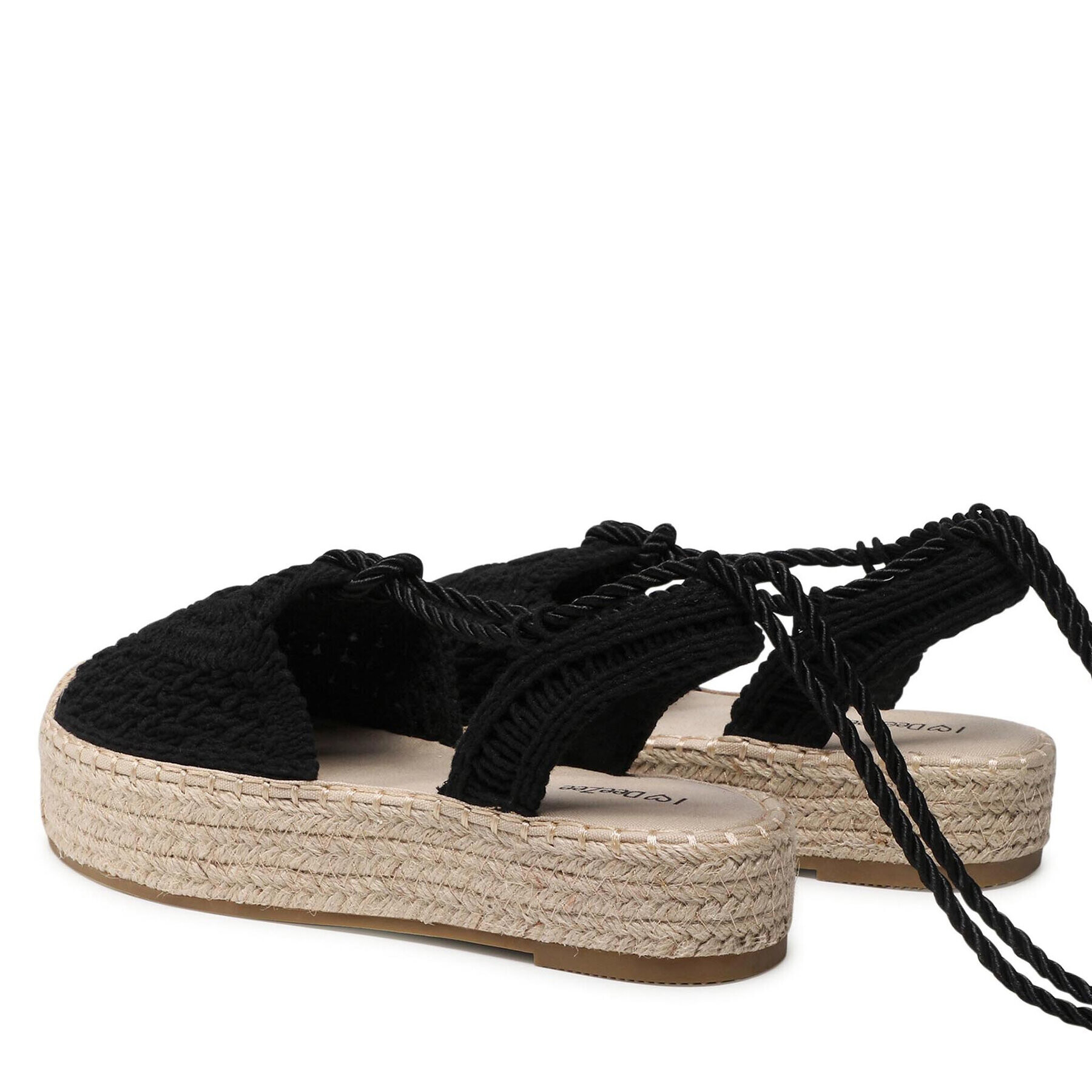 DeeZee Espadrile WSS990-116 Črna - Pepit.si