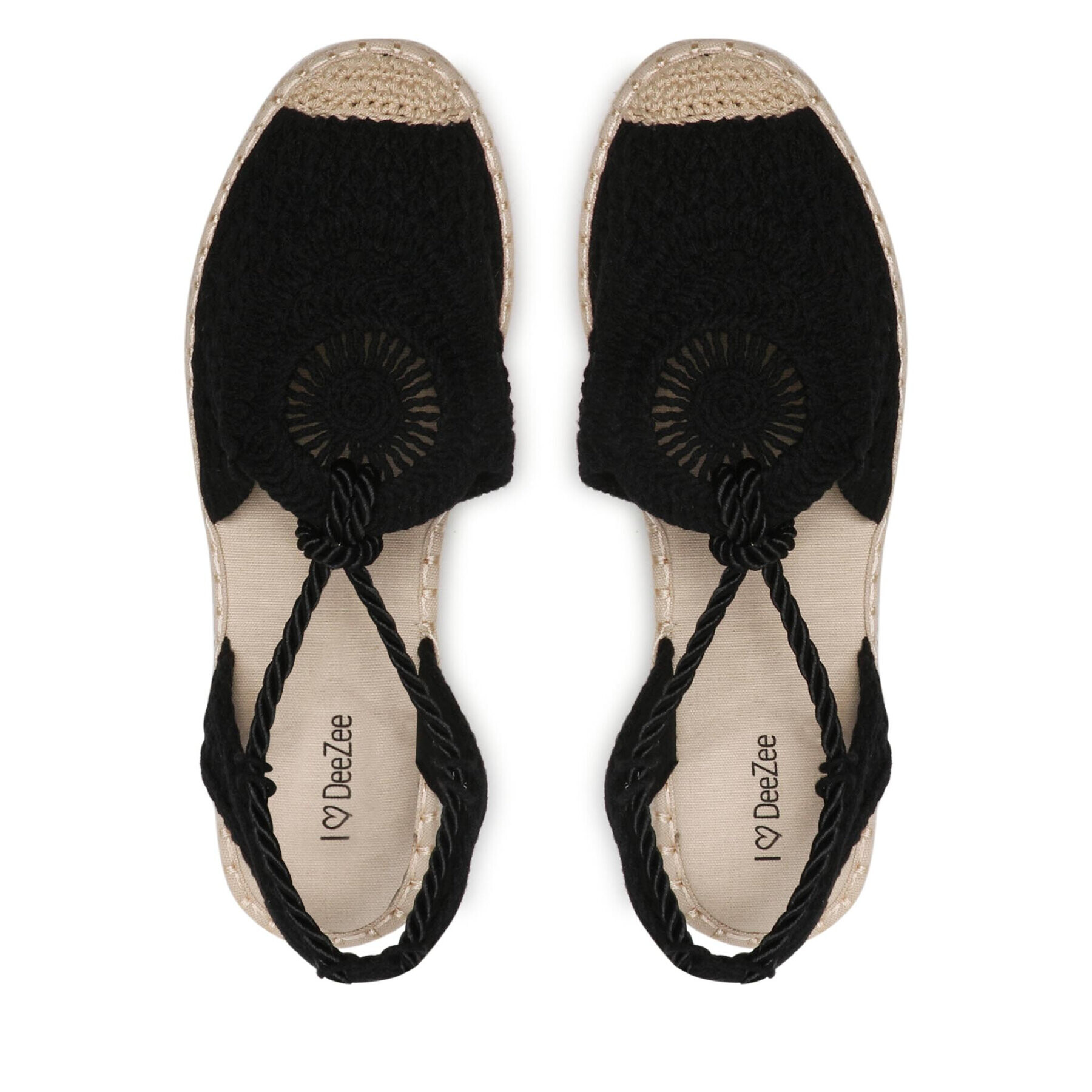 DeeZee Espadrile WSS990-116 Črna - Pepit.si