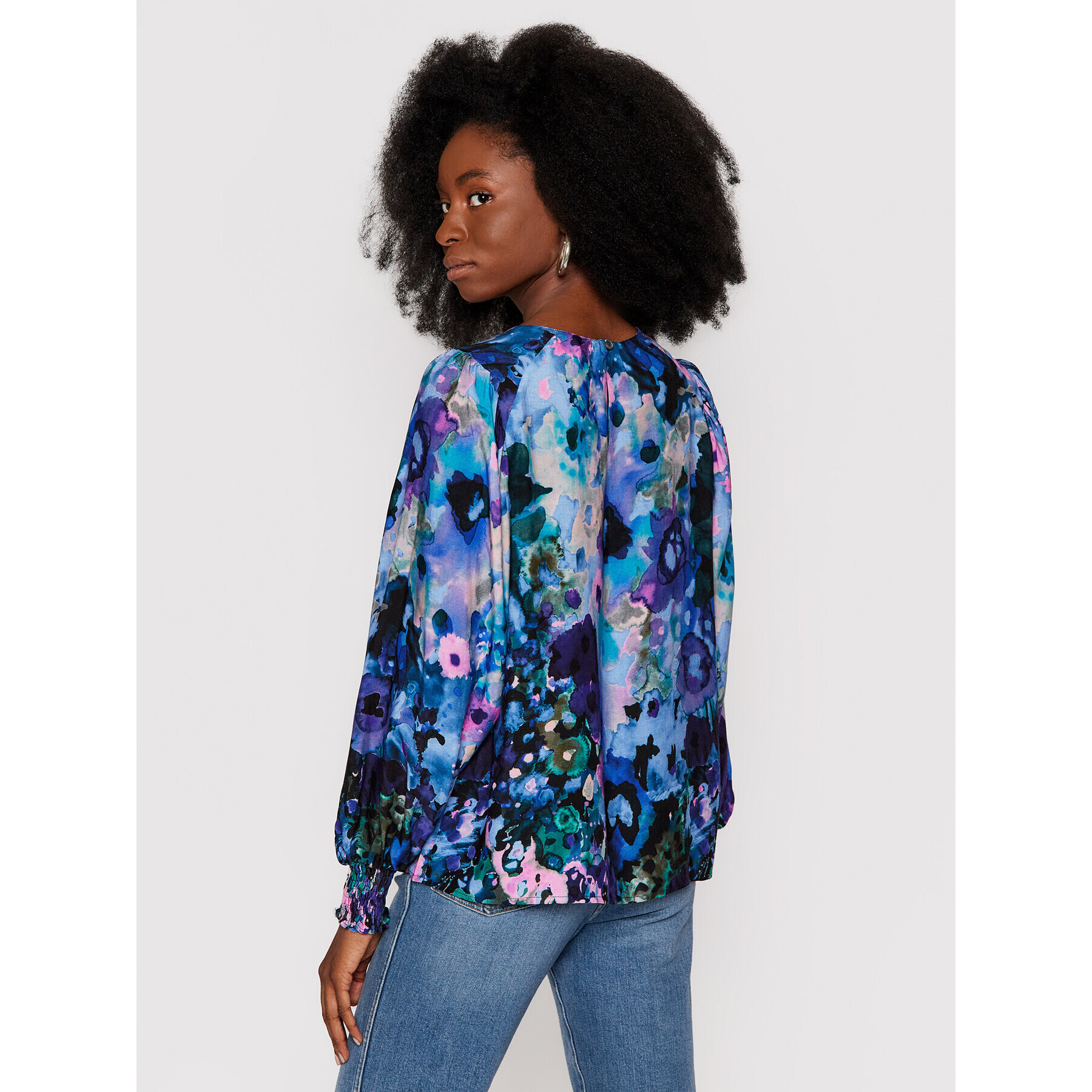 Desigual Bluza Cairo 21WWBW30 Modra Regular Fit - Pepit.si