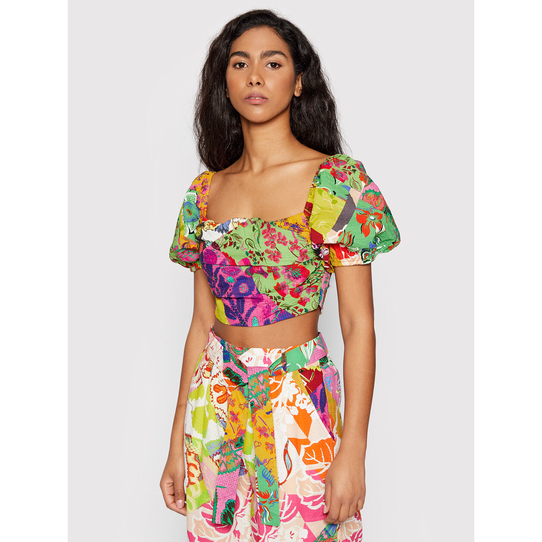 Desigual Bluza MONSIEUR CHRISTIAN LACROIX Fiona 22SWBW27 Pisana Regular Fit - Pepit.si