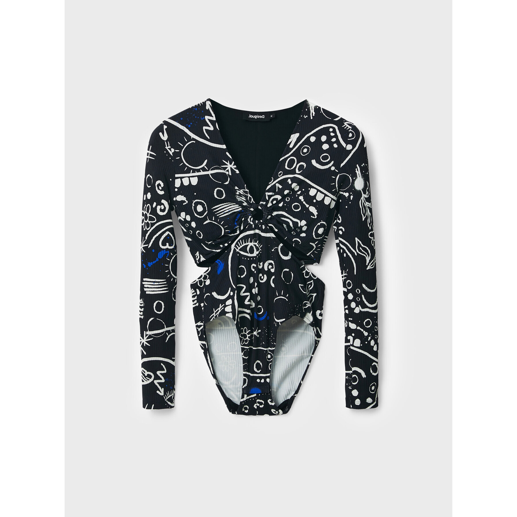 Desigual Bodi 22WWQK06 Črna Slim Fit - Pepit.si