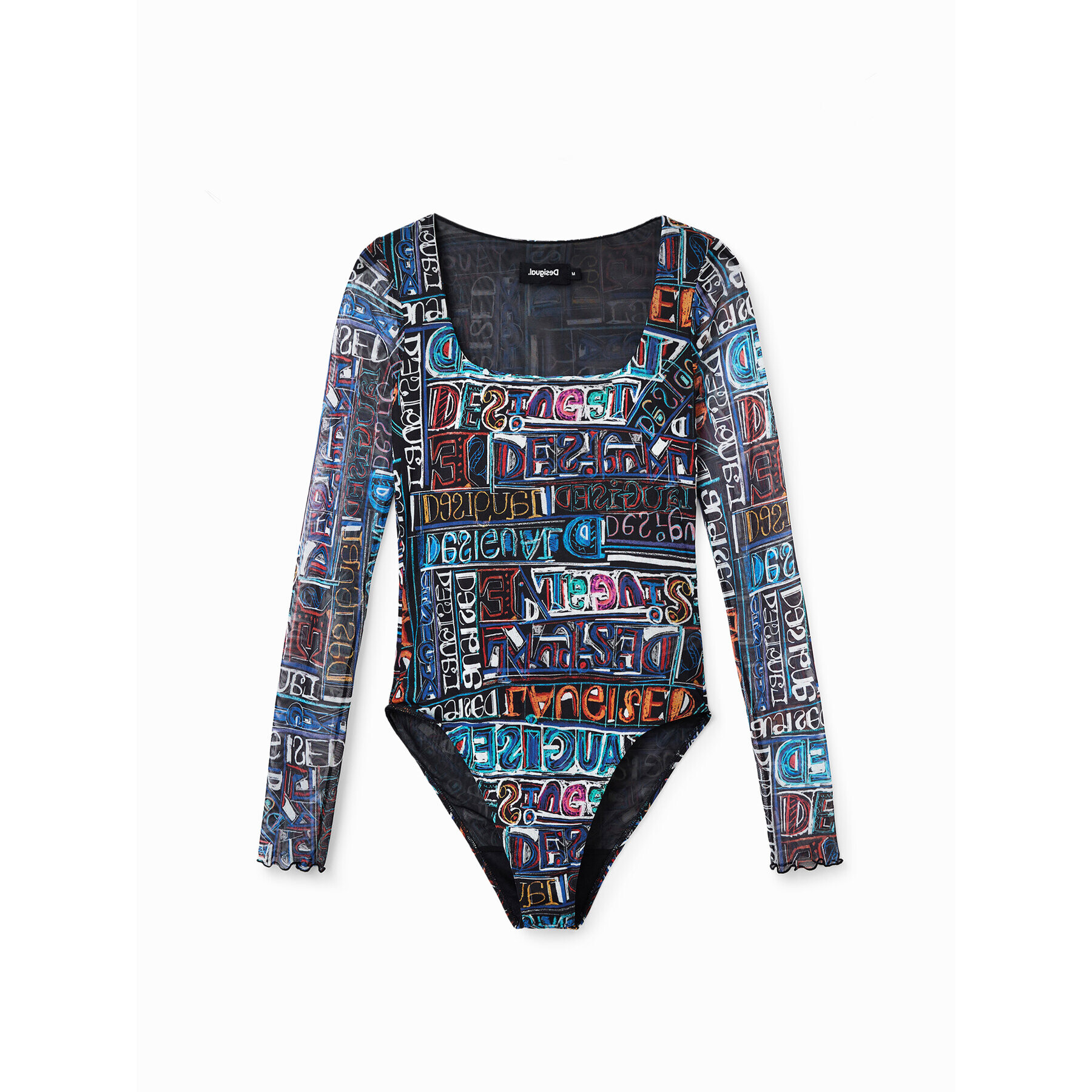 Desigual Bodi Lettering 23SWQK05 Črna Slim Fit - Pepit.si