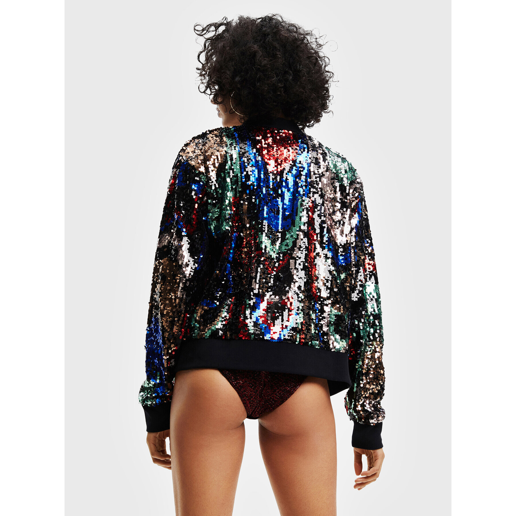 Desigual Bomber jakna Sequin 22WWEWB8 Pisana Regular Fit - Pepit.si