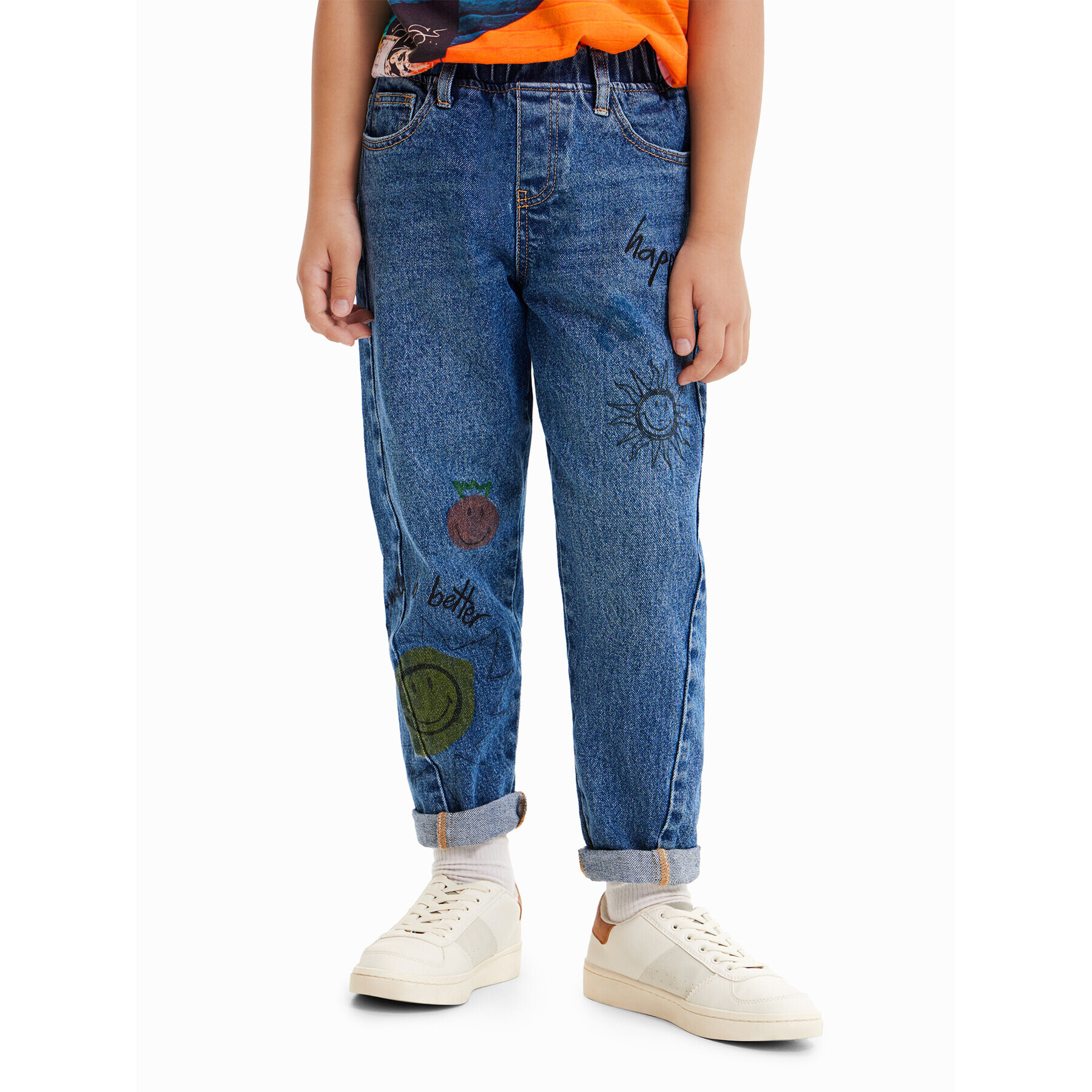 Desigual Jeans hlače 23SBDD02 Modra Regular Fit - Pepit.si