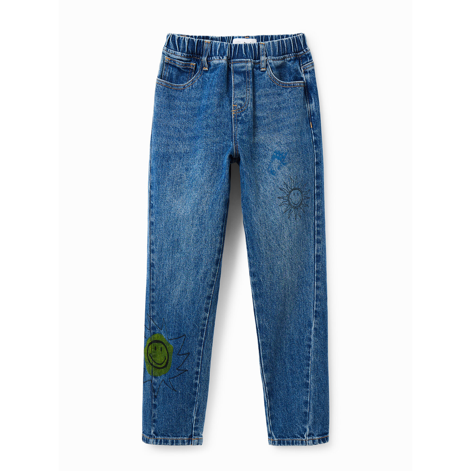 Desigual Jeans hlače 23SBDD02 Modra Regular Fit - Pepit.si