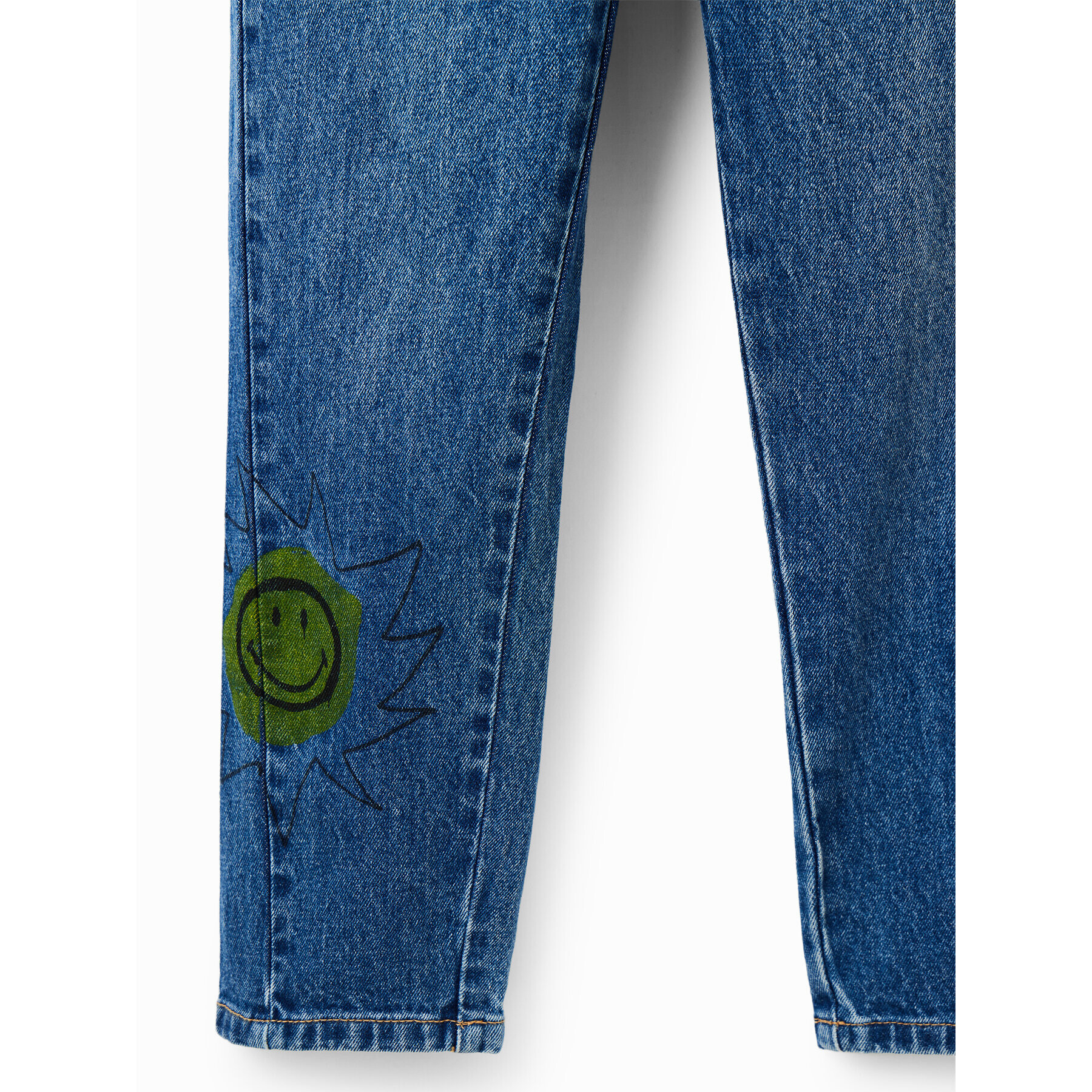 Desigual Jeans hlače 23SBDD02 Modra Regular Fit - Pepit.si