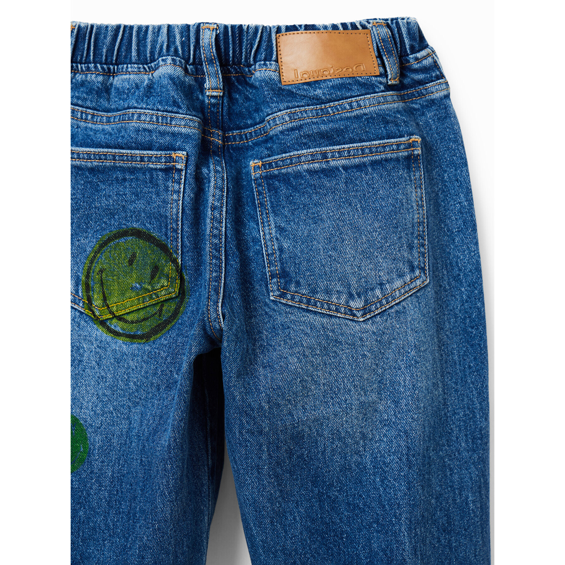 Desigual Jeans hlače 23SBDD02 Modra Regular Fit - Pepit.si