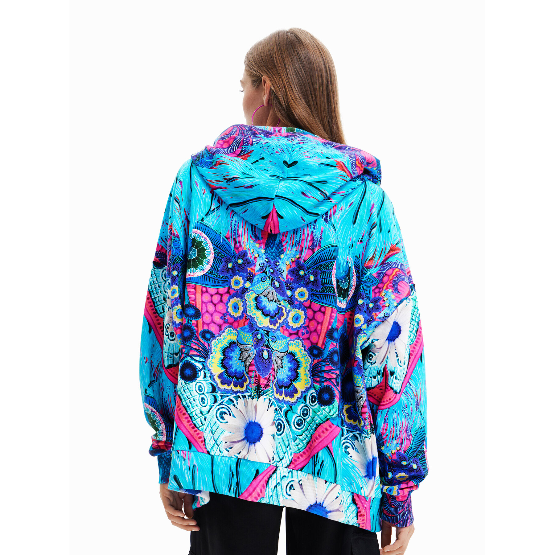 Desigual Jopa 23SWSK34 Turkizna Oversize - Pepit.si