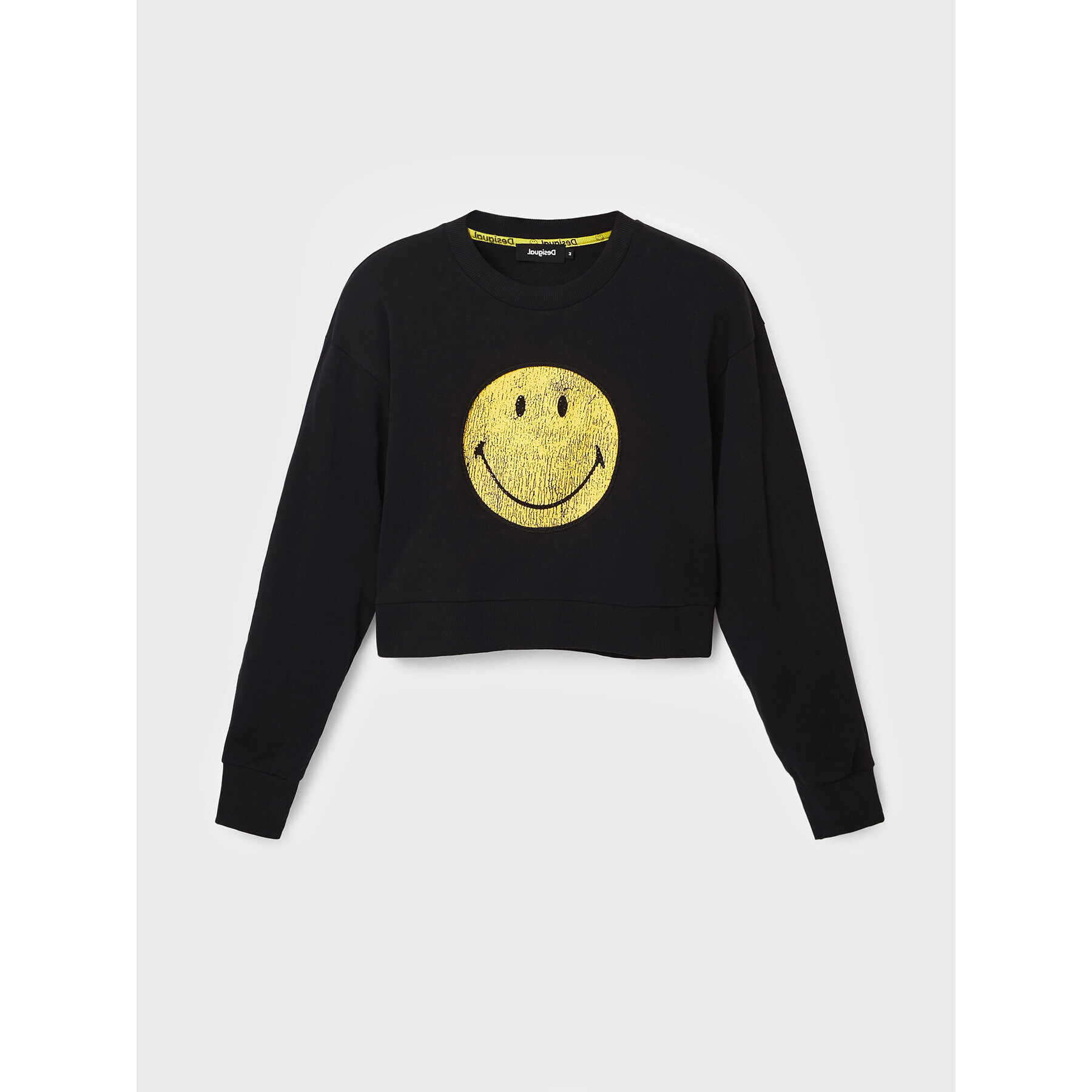 Desigual Jopa SMILEY 22WWSK35 Črna Relaxed Fit - Pepit.si