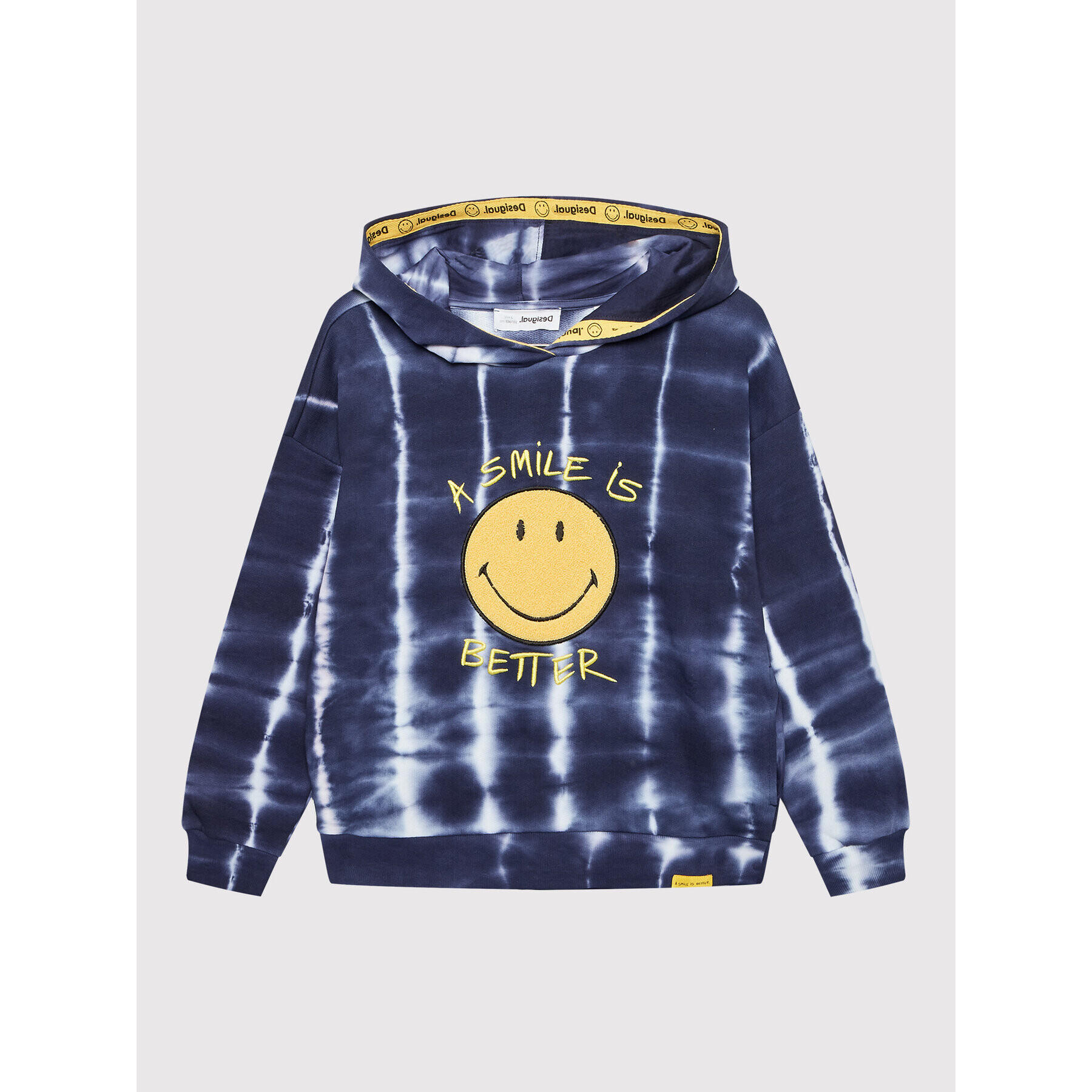 Desigual Jopa SMILEY Forcis 22SBSK04 Mornarsko modra Regular Fit - Pepit.si