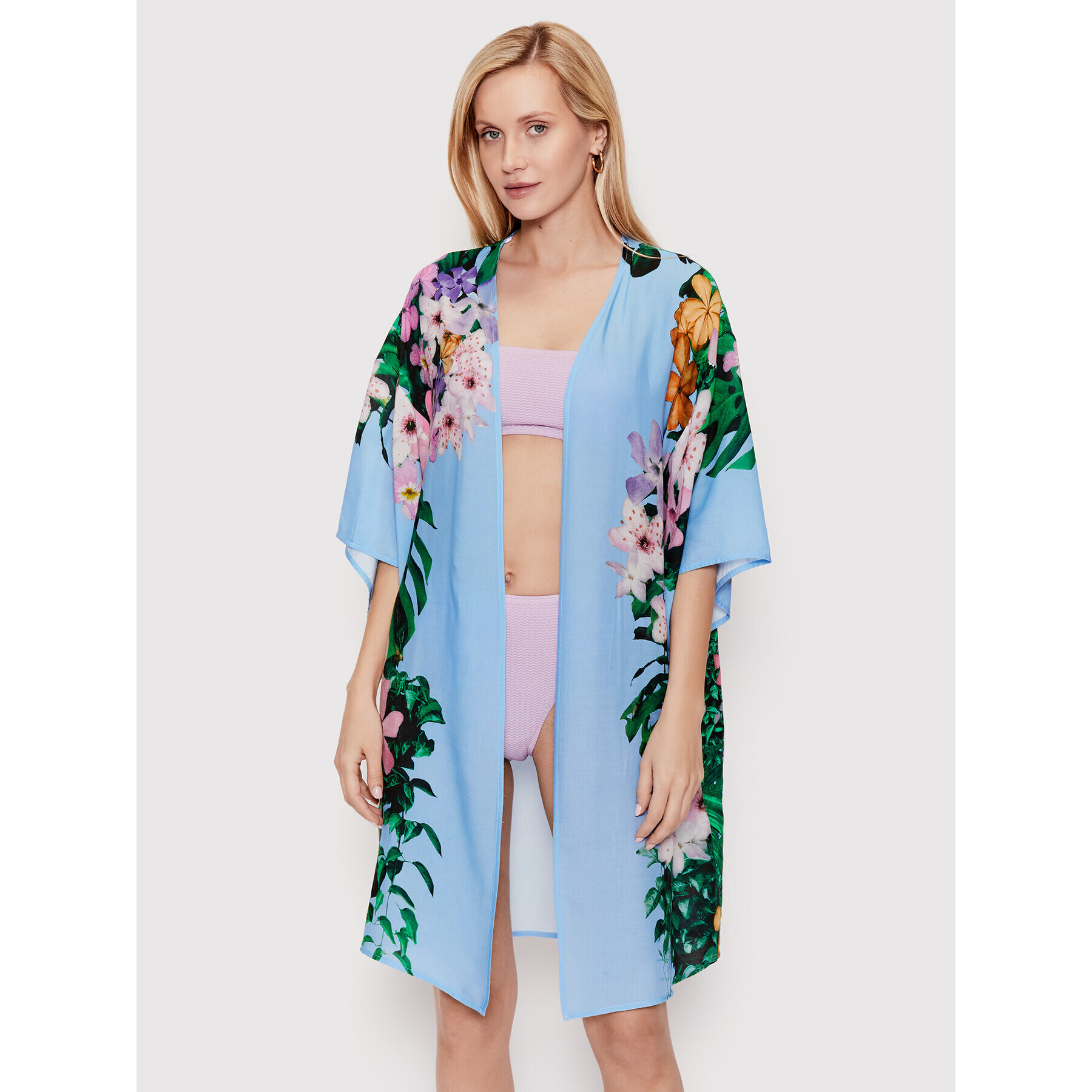 Desigual Kimono Amelia 22SWMW13 Pisana Relaxed Fit - Pepit.si