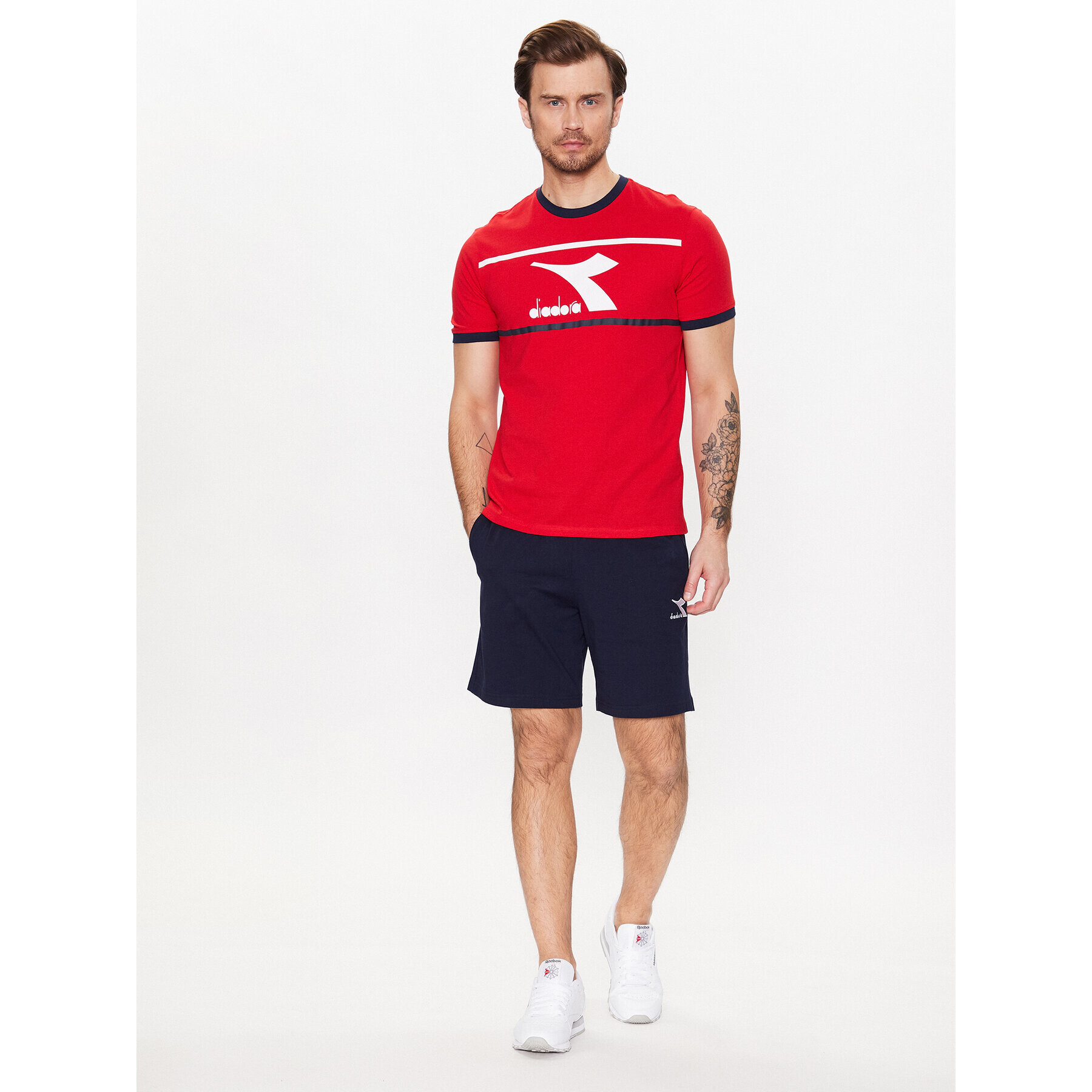 Diadora Majica Ss Slam 102.179298 Rdeča Regular Fit - Pepit.si