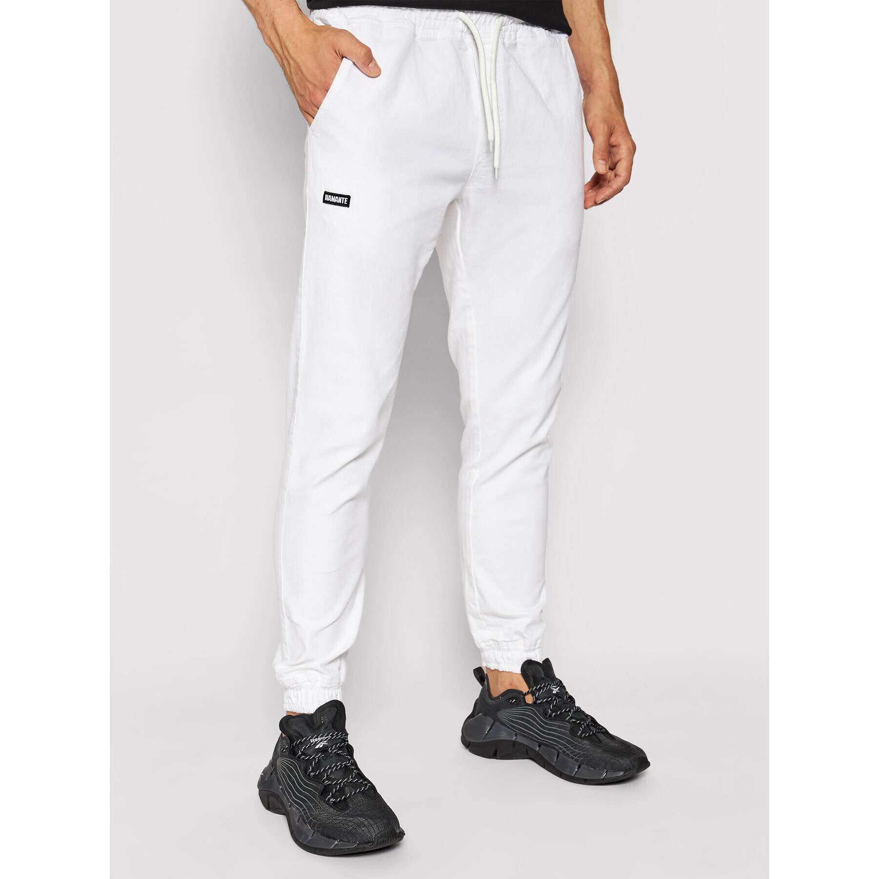 Diamante Wear Jogging hlače Unisex Classic 4054 Bela Regular Fit - Pepit.si