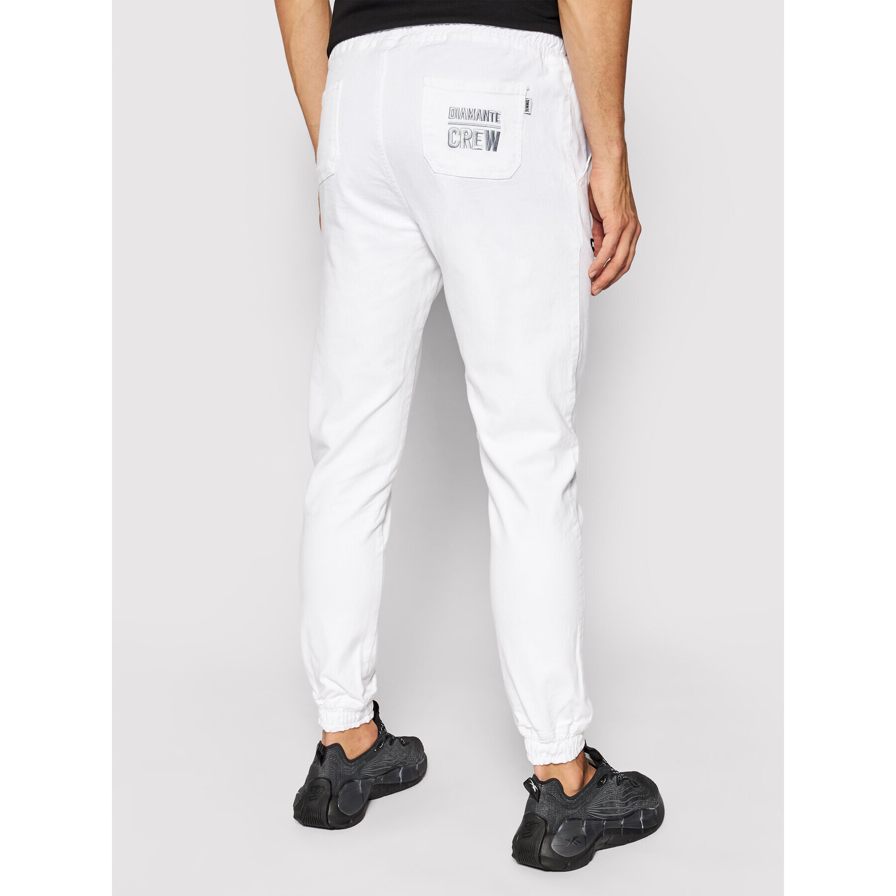 Diamante Wear Jogging hlače Unisex Classic 4054 Bela Regular Fit - Pepit.si