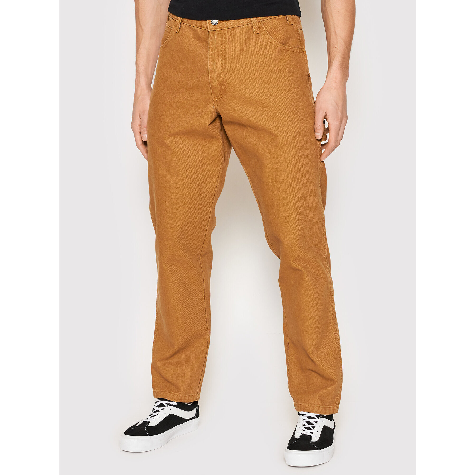 Dickies Hlače iz tkanine Dc Carpenter DK0A4XIFC41 Rjava Regular Fit - Pepit.si