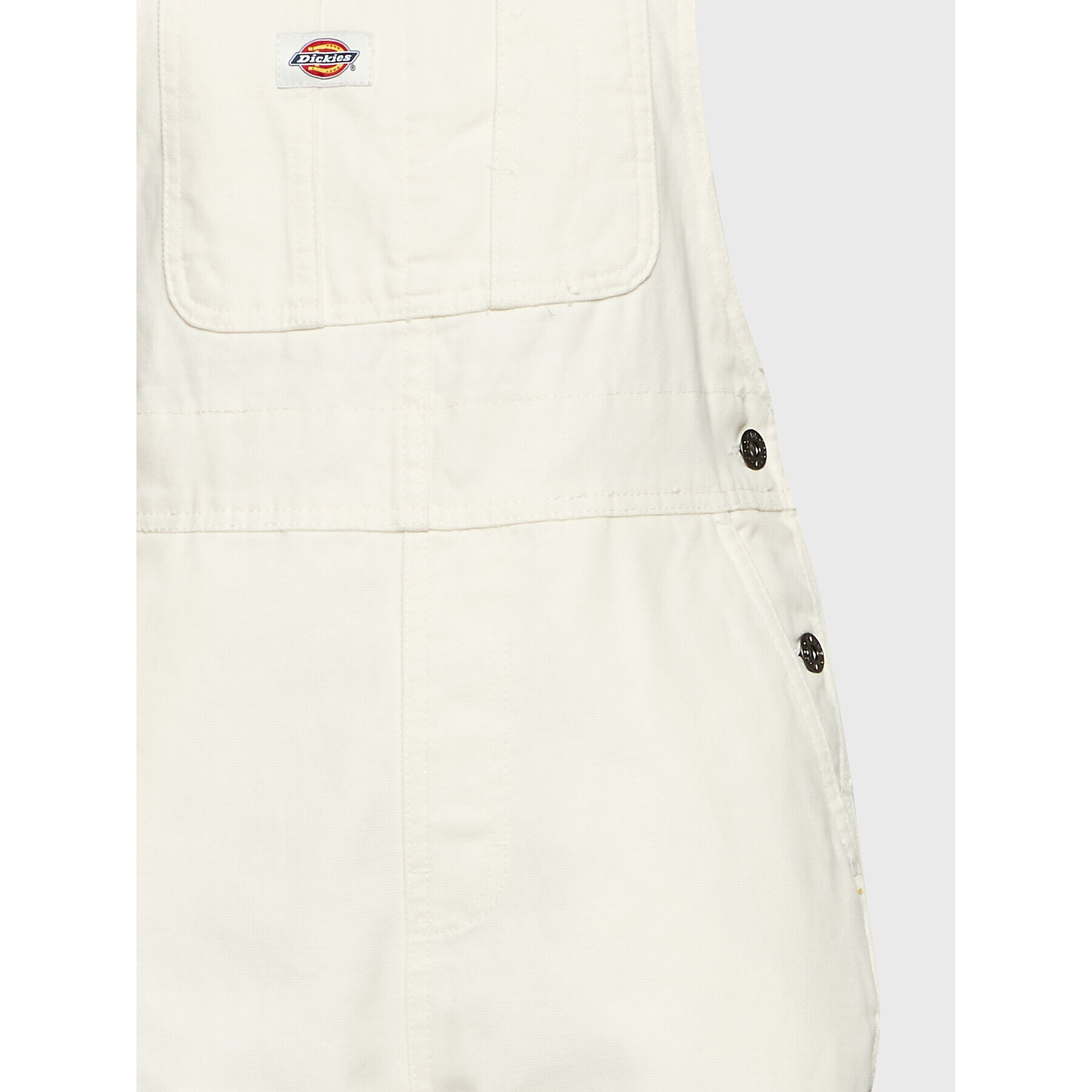 Dickies Jeans hlače z naramnicami Duck Canvas Bib DK0A4XM1C43 Bela Regular Fit - Pepit.si